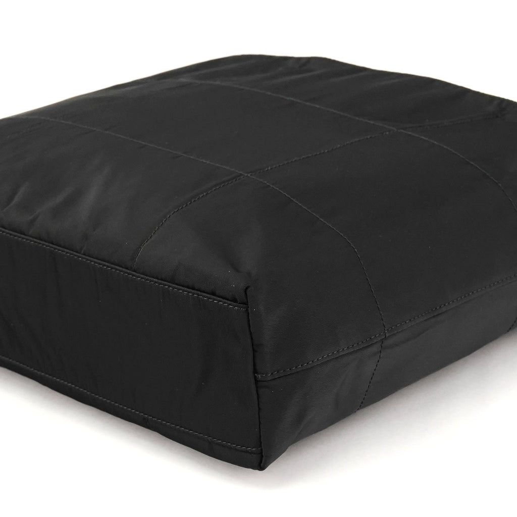 B9225 Black Tessuto Impuntu Nylon Tote Bag