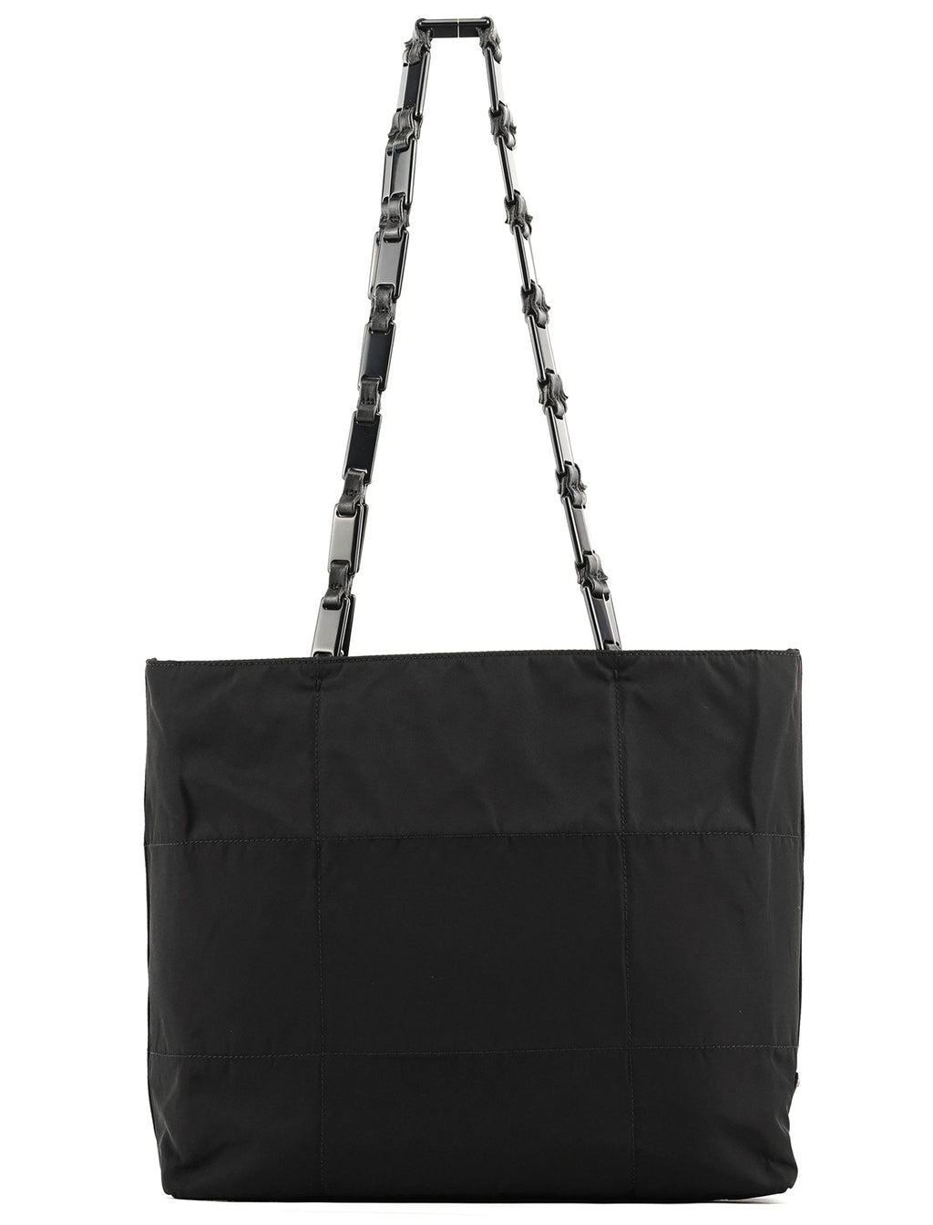 B9225 Black Tessuto Impuntu Nylon Tote Bag