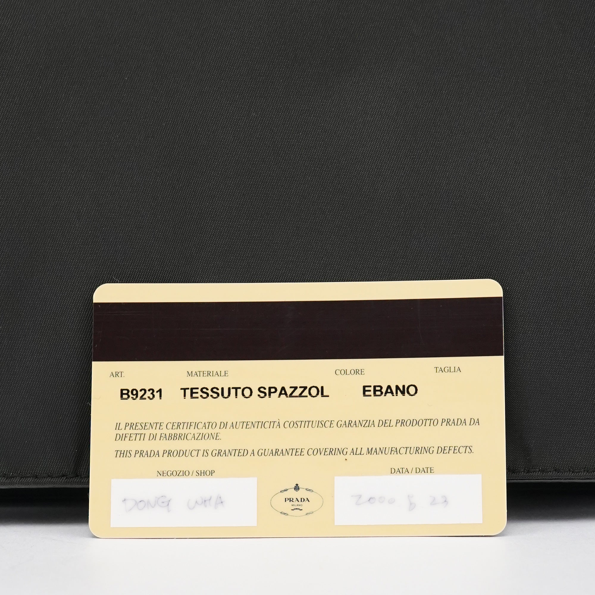 B9231 Dark Green Tessuto Spazzolato Shoulder Bag