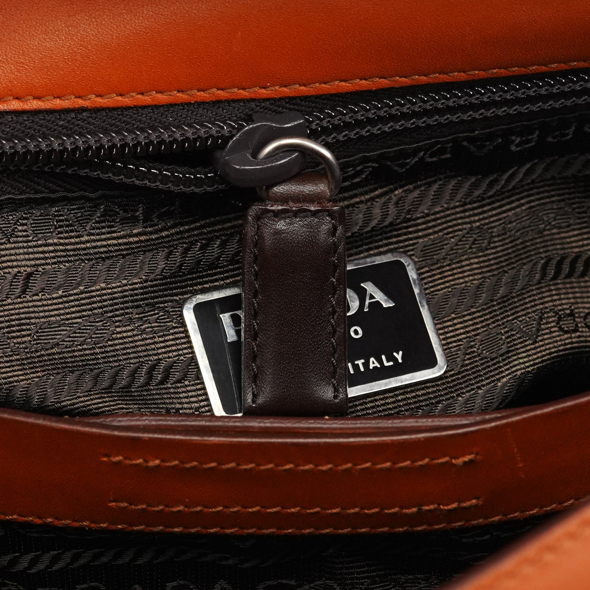 B9262 Cognac Calf Leather Rubber Bottom Tote Bag