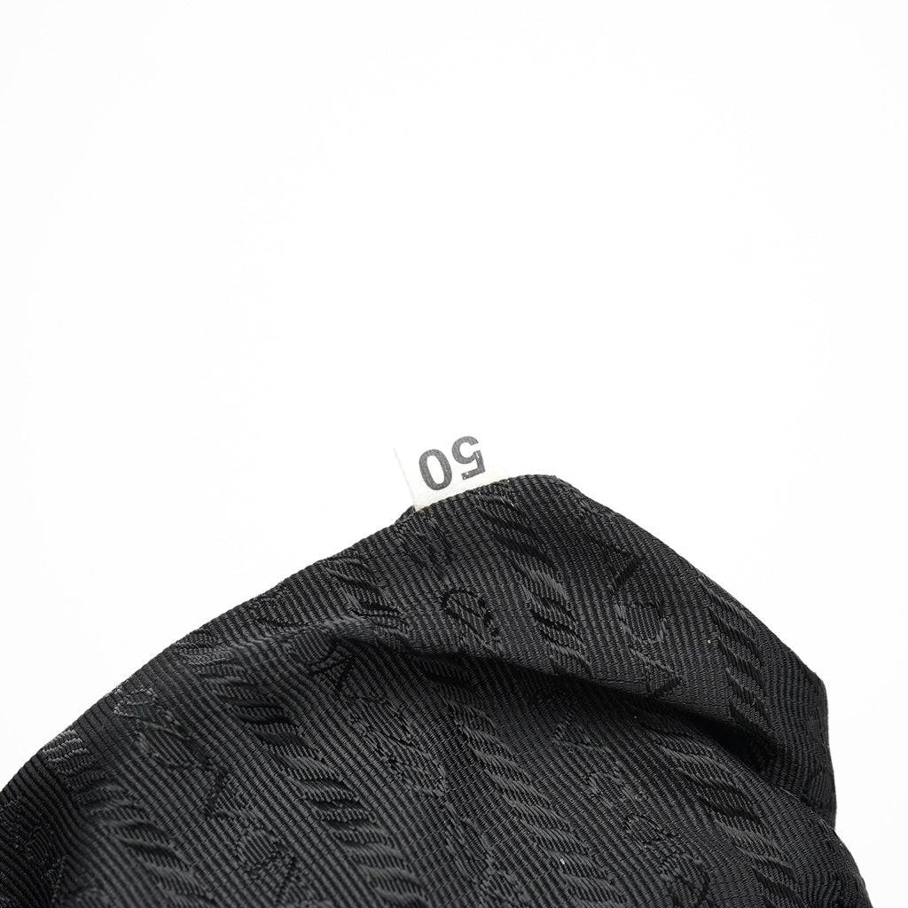B9282 Black Calfskin Nylon Top Handle Keylock Bag