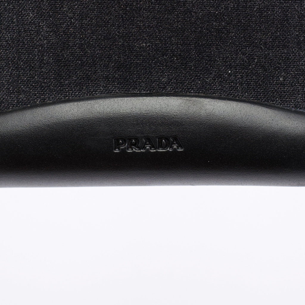 B9282 Black Calfskin Nylon Top Handle Keylock Bag