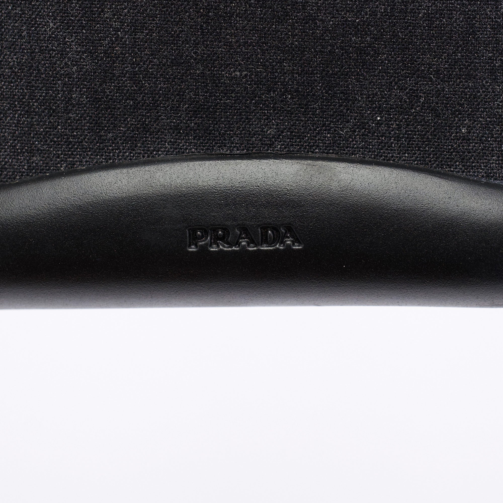 B9282 Black Calfskin Nylon Top Handle Keylock Bag