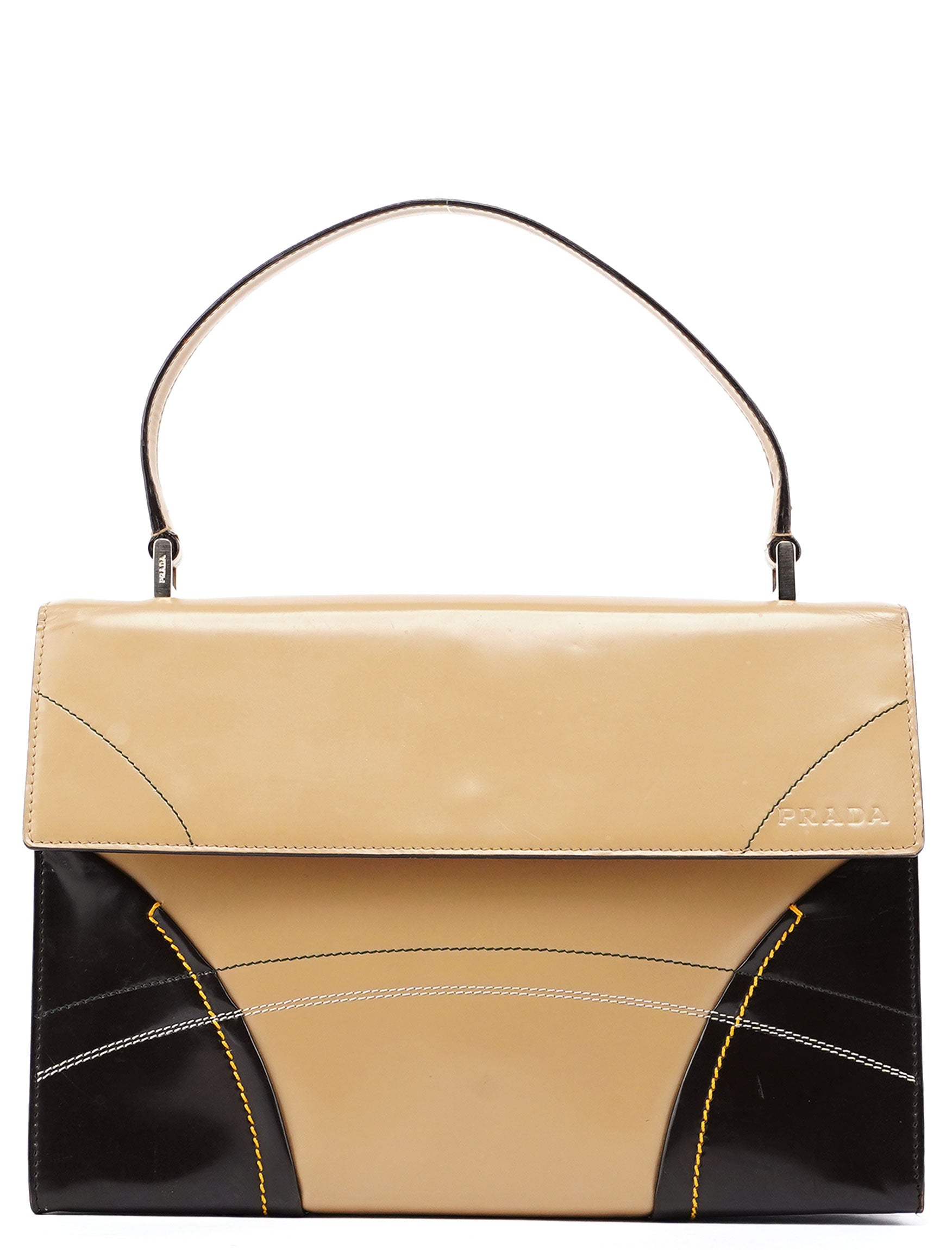 Beige Brown Spazzolato Handbag