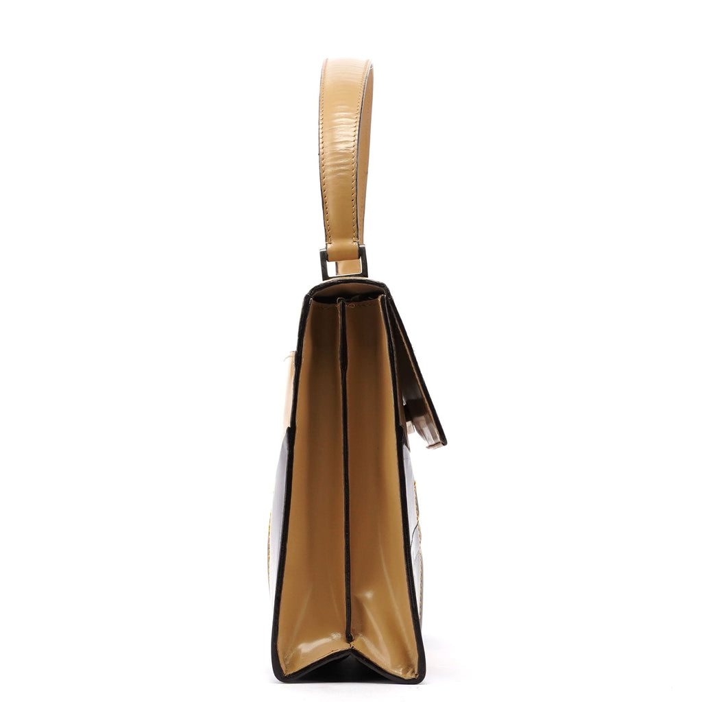 Beige Brown Spazzolato Handbag