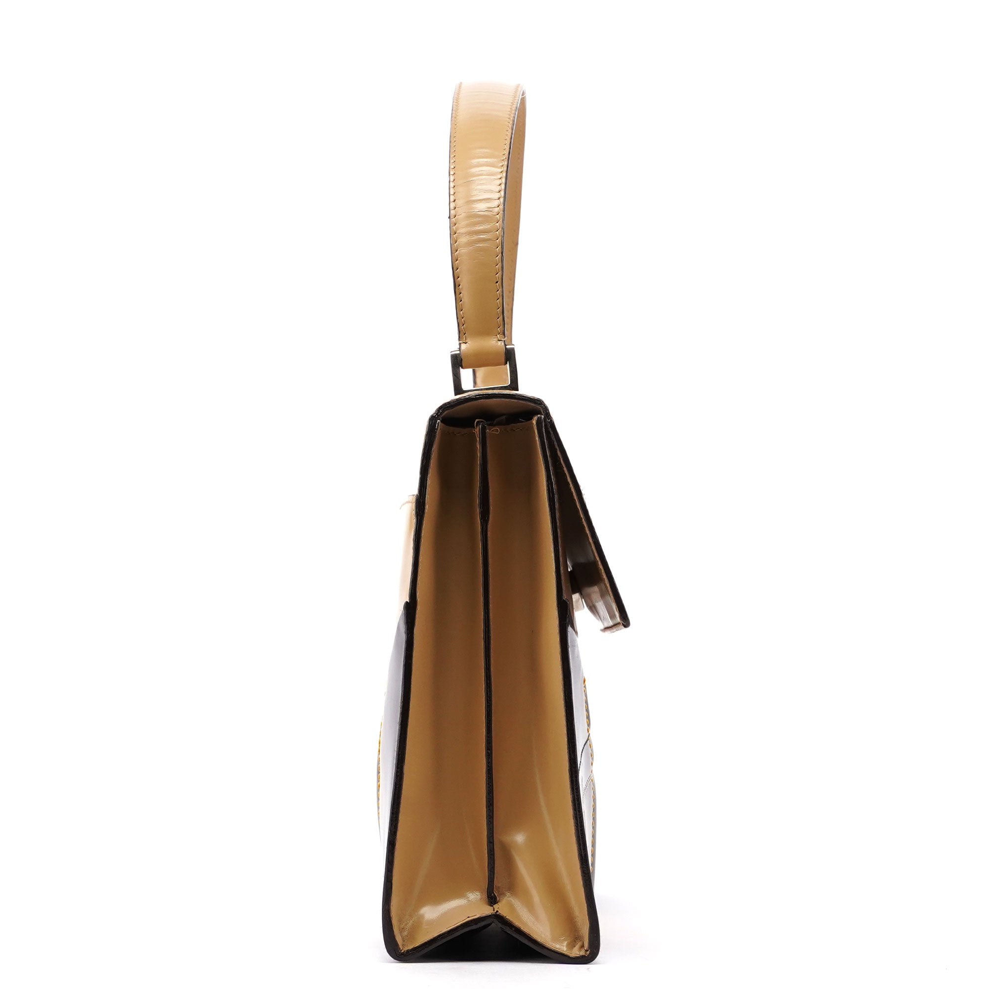 Beige Brown Spazzolato Handbag
