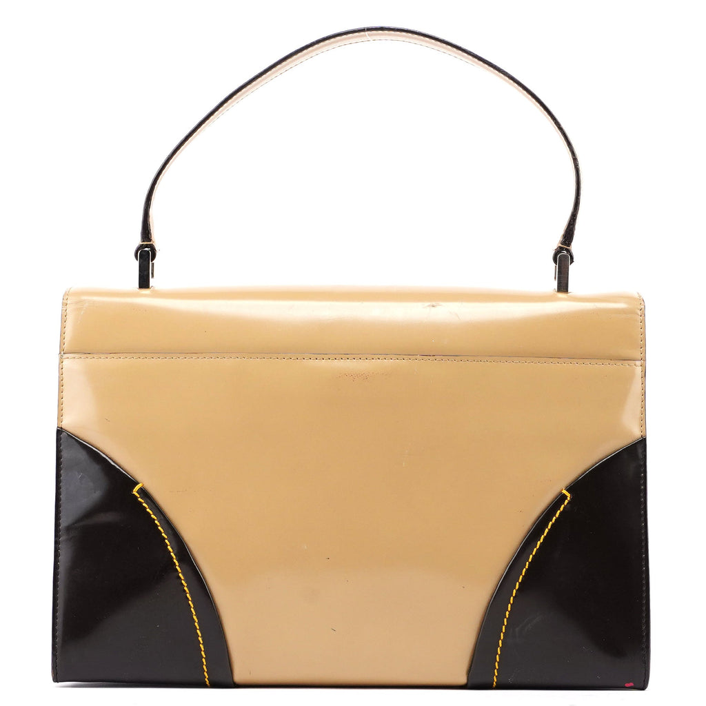 Beige Brown Spazzolato Handbag