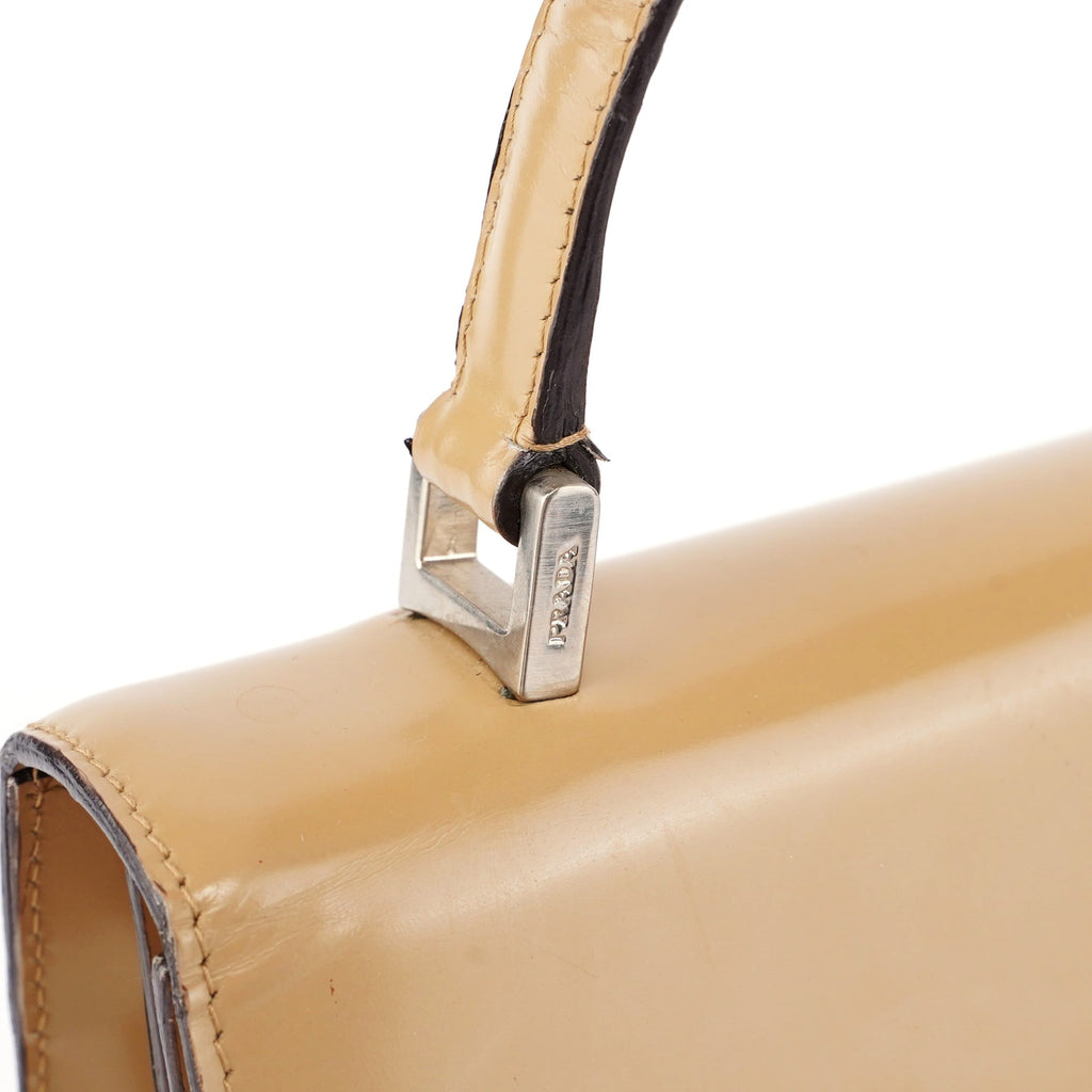 Beige Brown Spazzolato Handbag