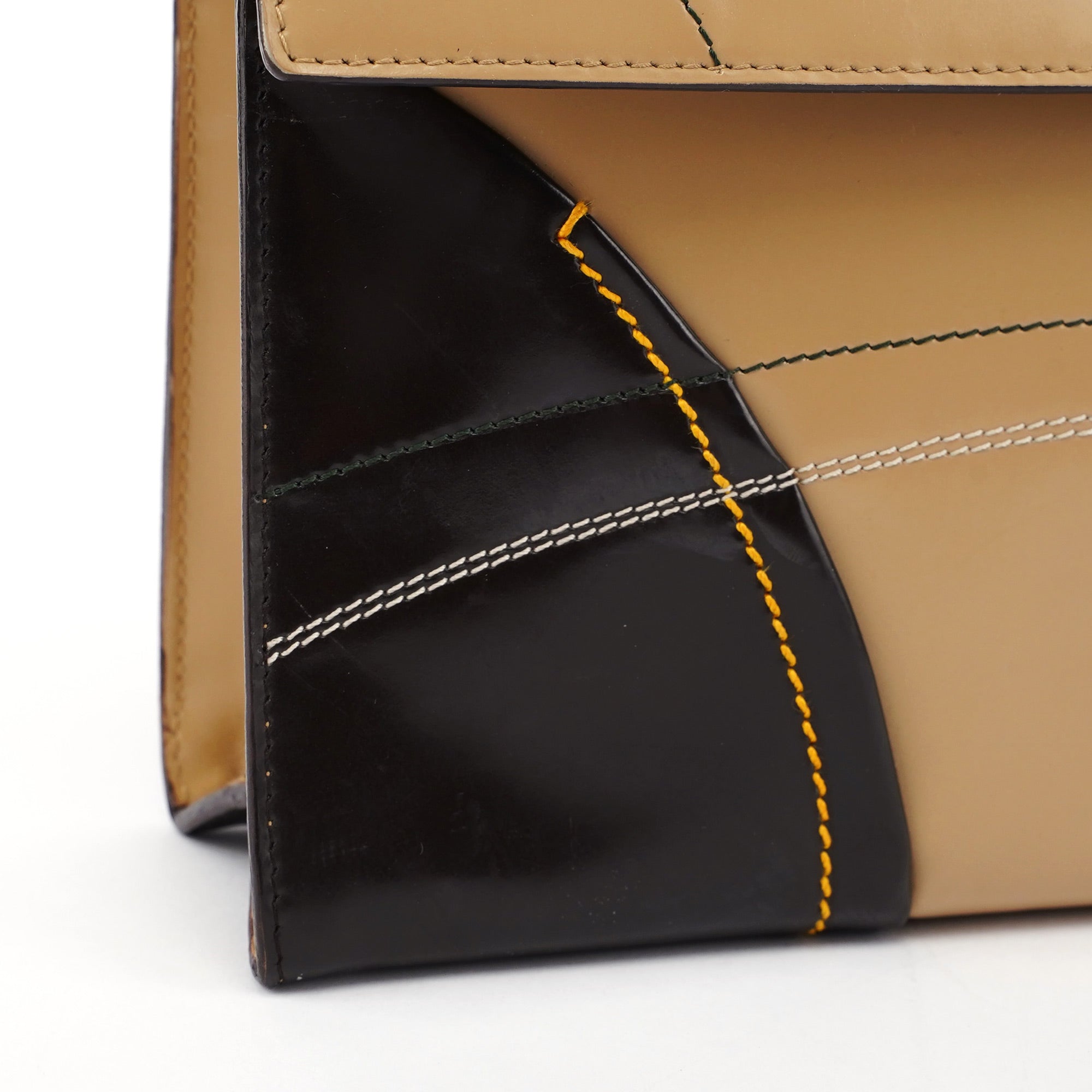 Beige Brown Spazzolato Handbag