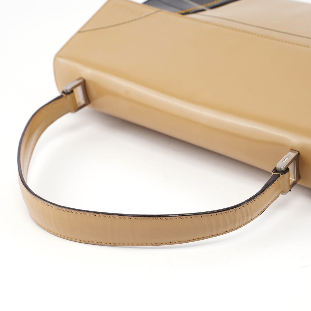 Beige Brown Spazzolato Handbag