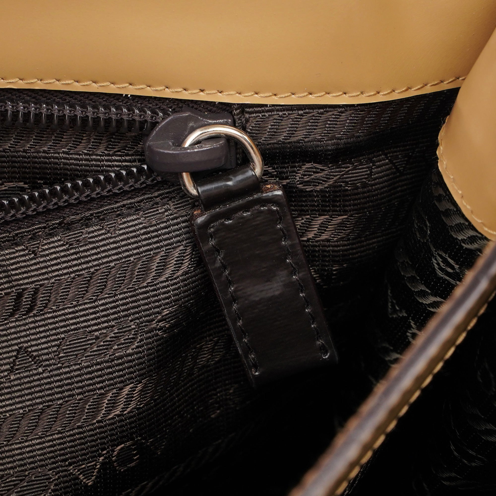 Beige Brown Spazzolato Handbag