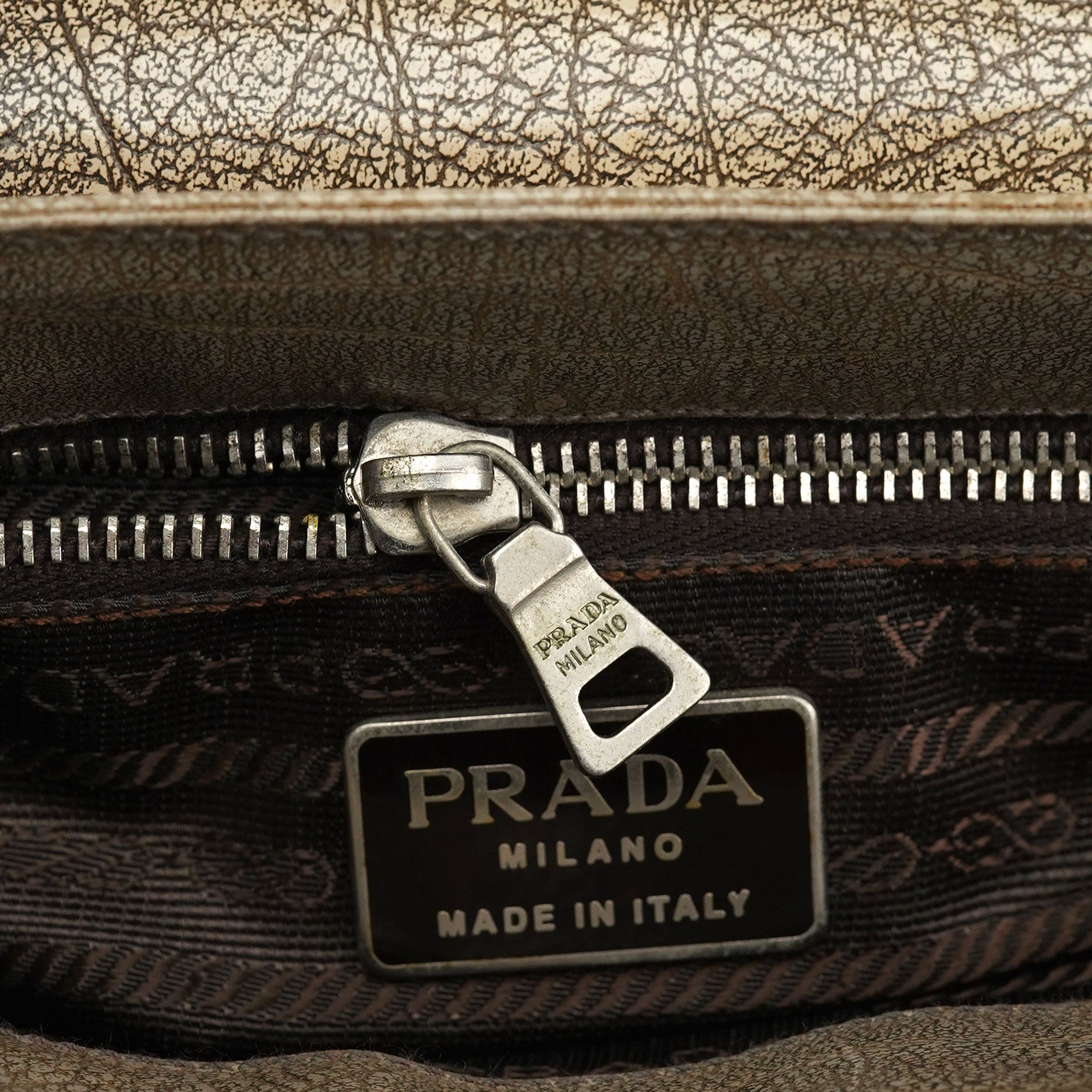 Beige Lama Leather Belt Shoulder Bag