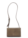 Beige Lama Leather Shoulder Bag