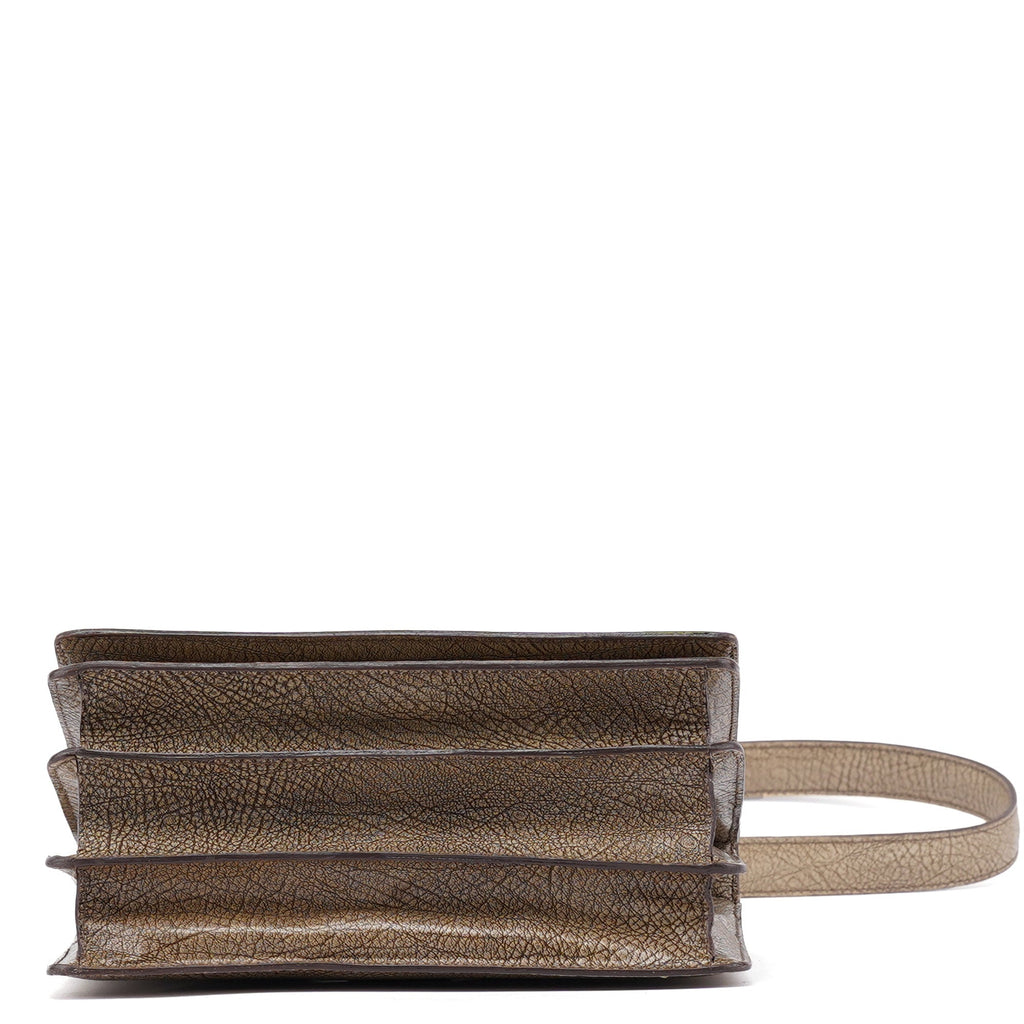 Beige Lama Leather Shoulder Bag
