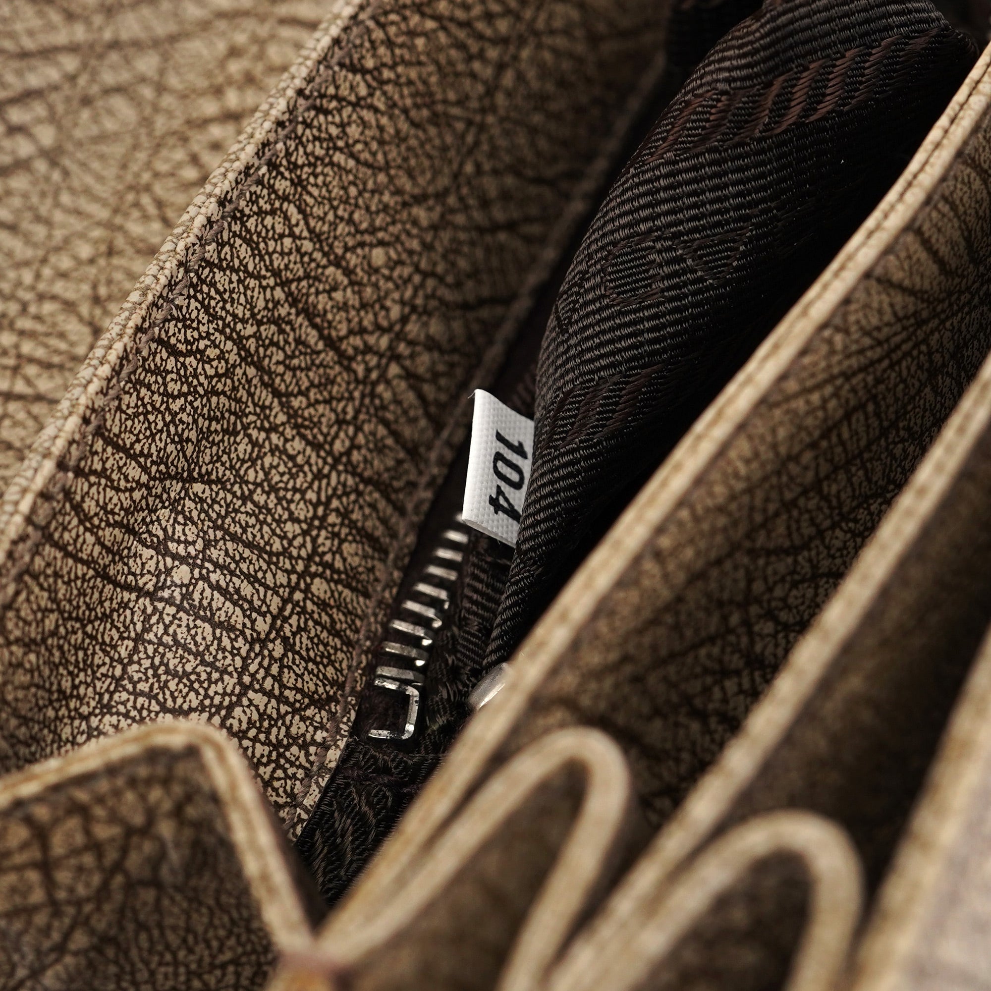 Beige Lama Leather Shoulder Bag