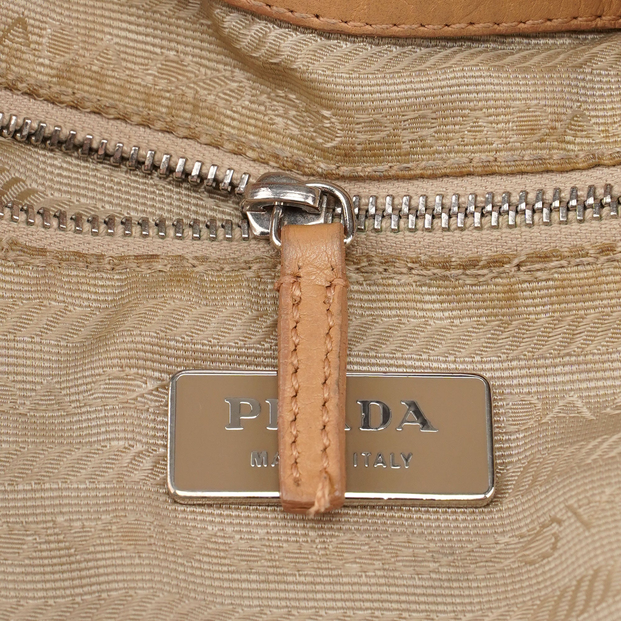 Beige Leather Belt Hobo Shoulder Bag