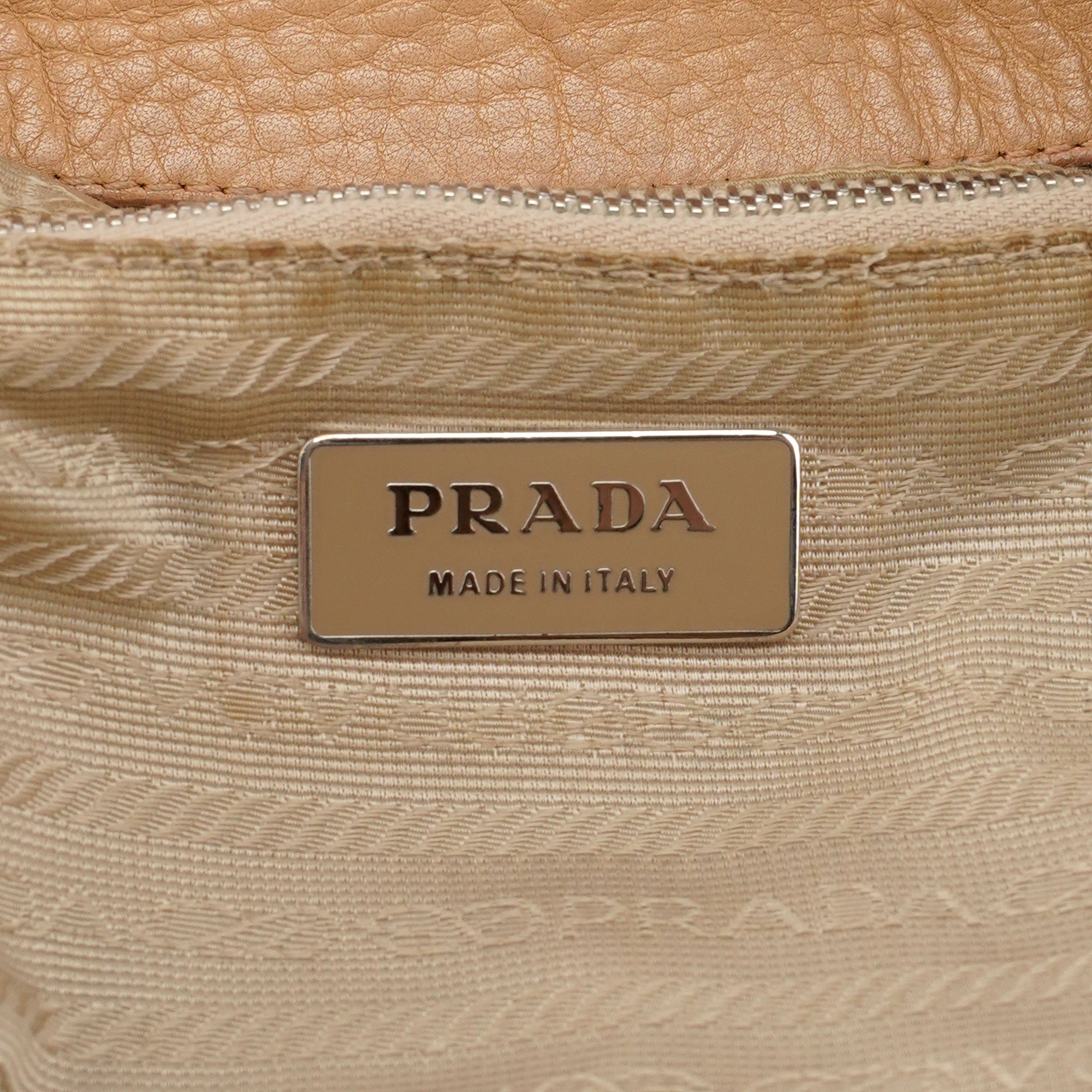 Beige Leather Belt Hobo Shoulder Bag