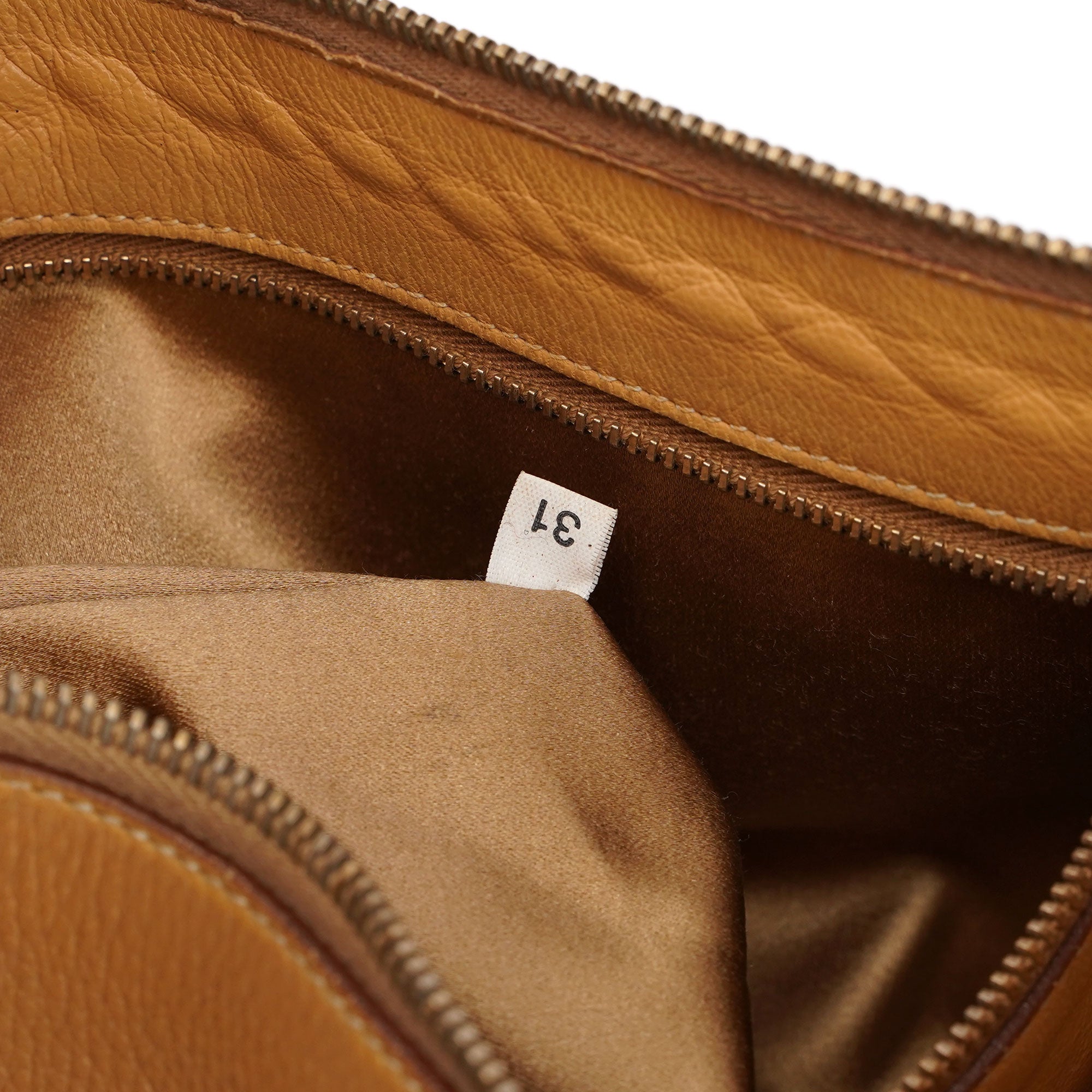 Beige Leather Shoulder Bag