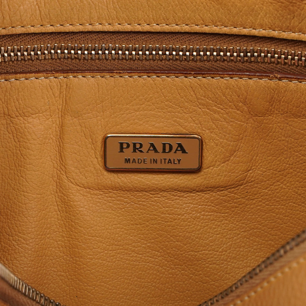 Beige Leather Shoulder Bag