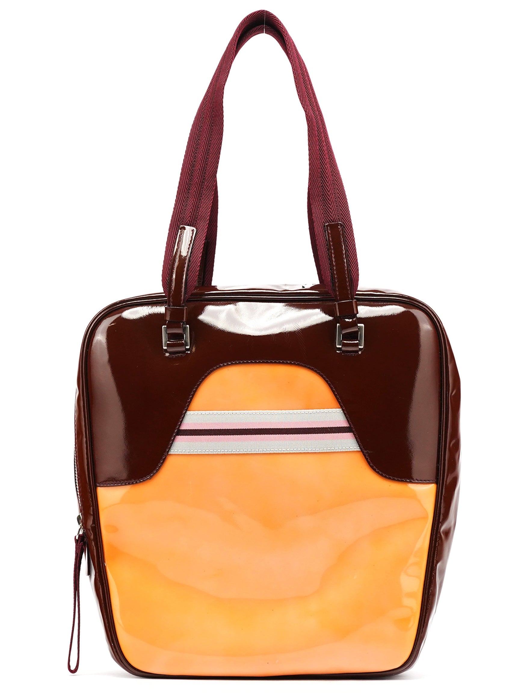 Beige Orange Spazzolato Bowling Sport Bag