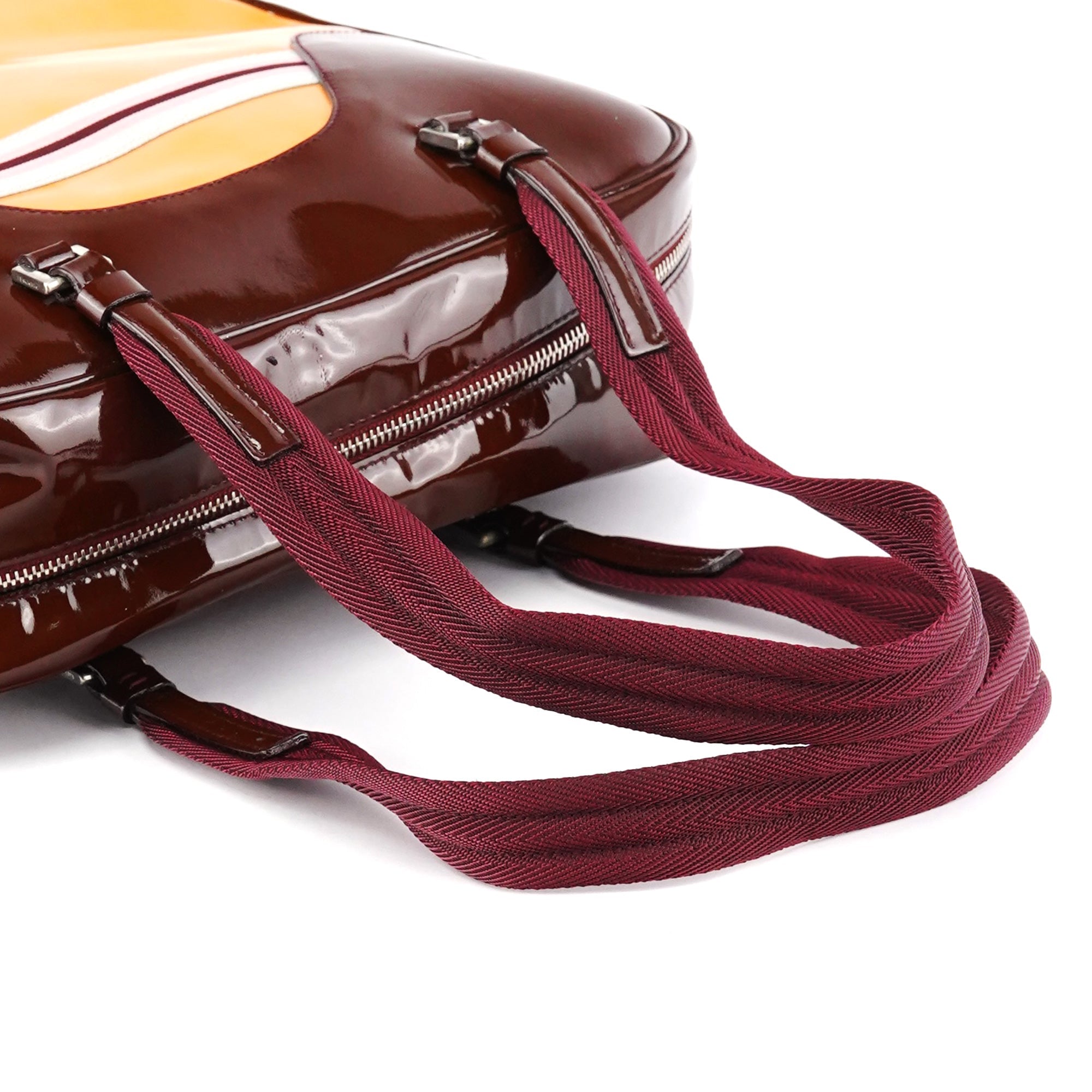Beige Orange Spazzolato Bowling Sport Bag