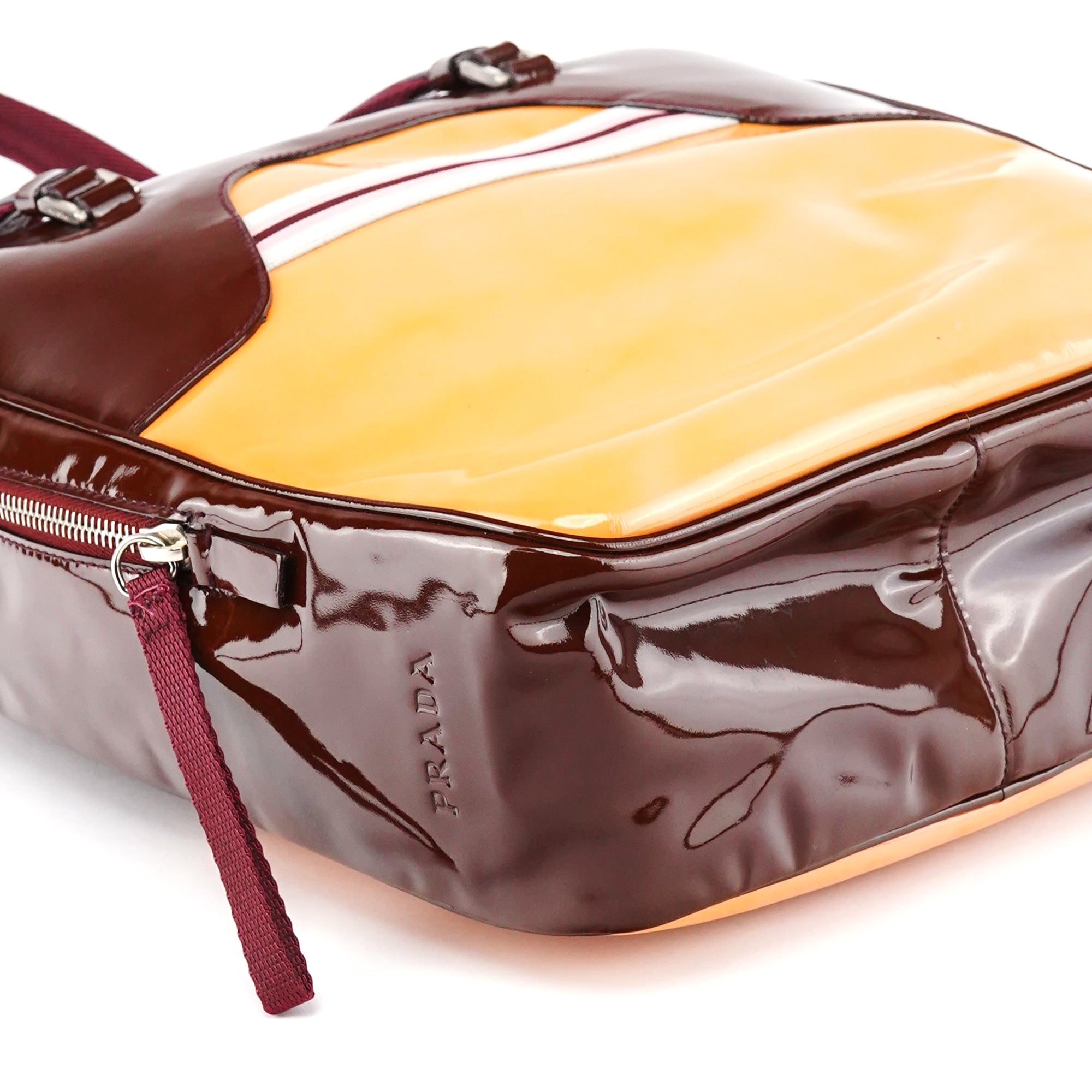 Beige Orange Spazzolato Bowling Sport Bag