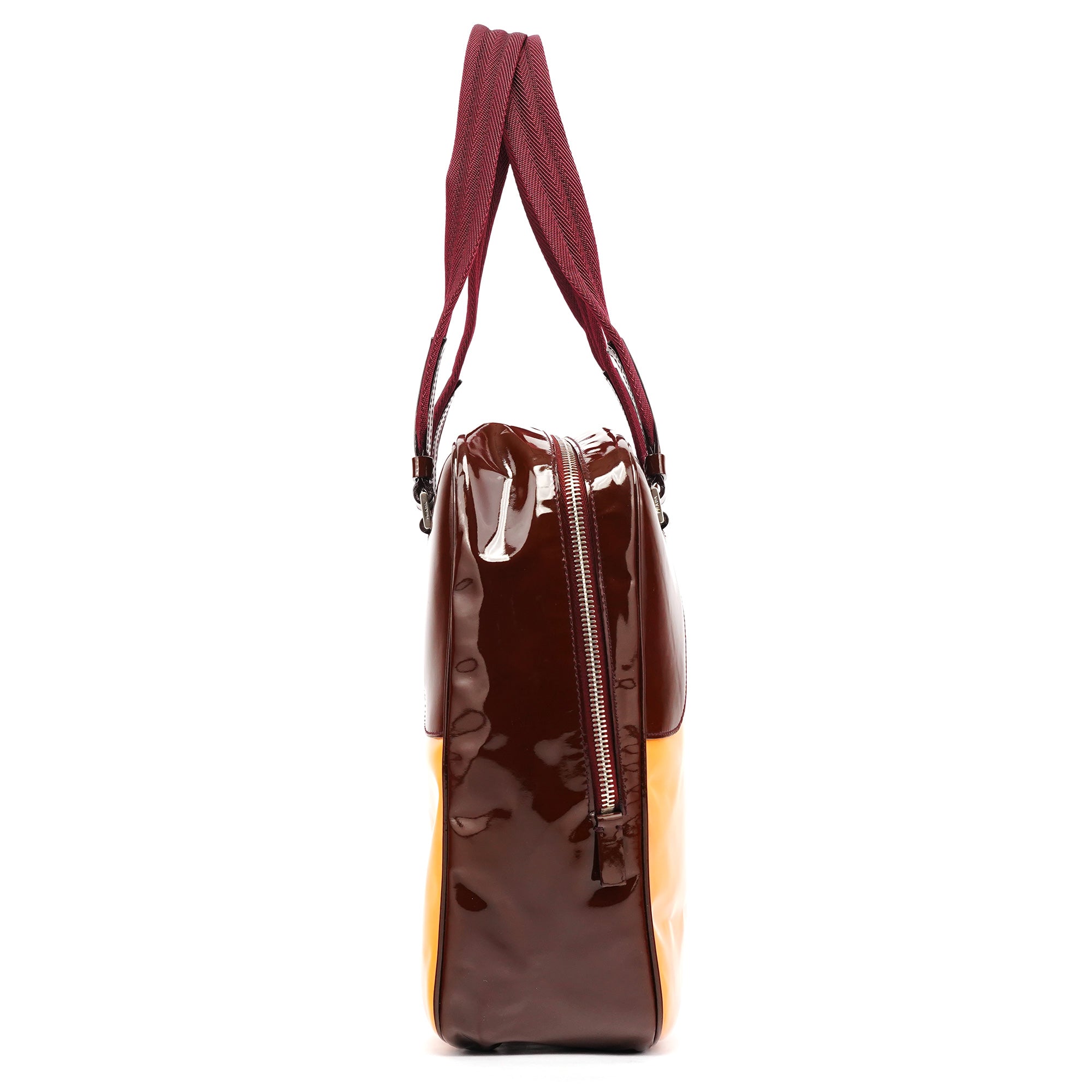 Beige Orange Spazzolato Bowling Sport Bag