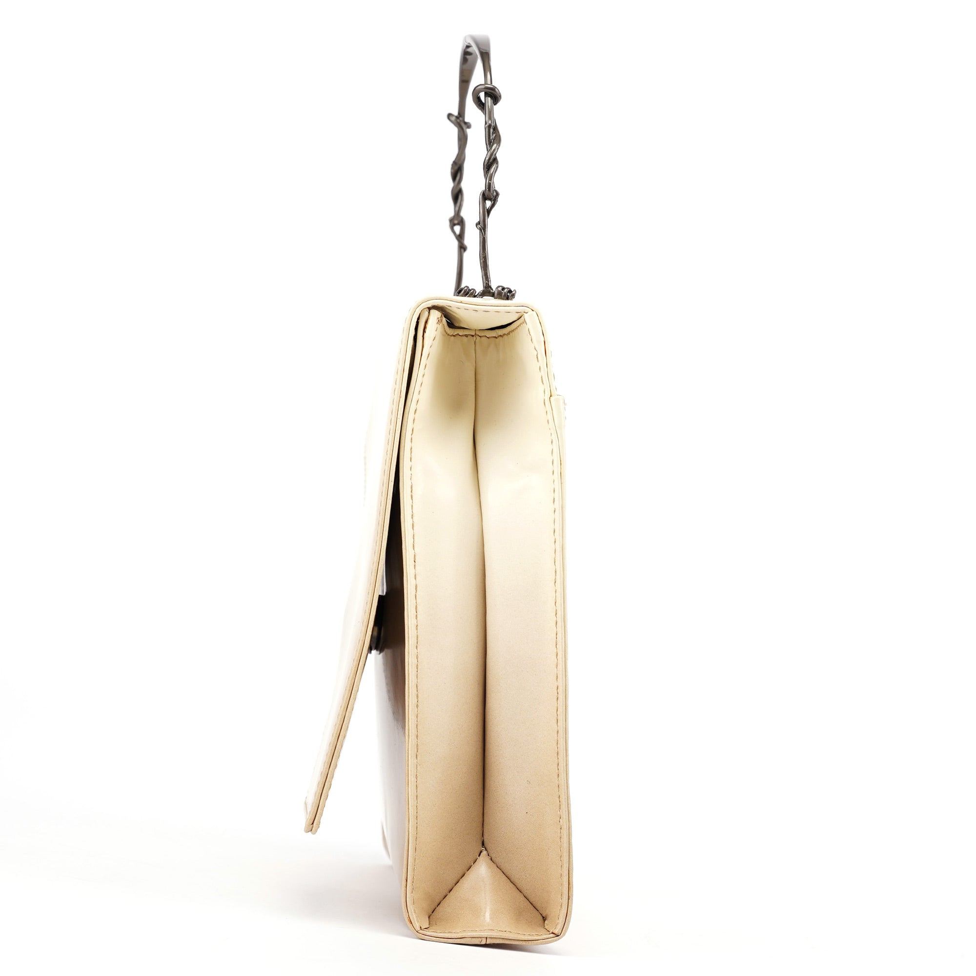 Beige Spazzolato Asimetric Handbag