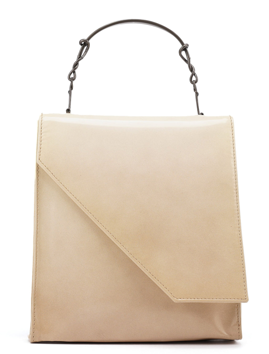 Beige Spazzolato Asimetric Handbag