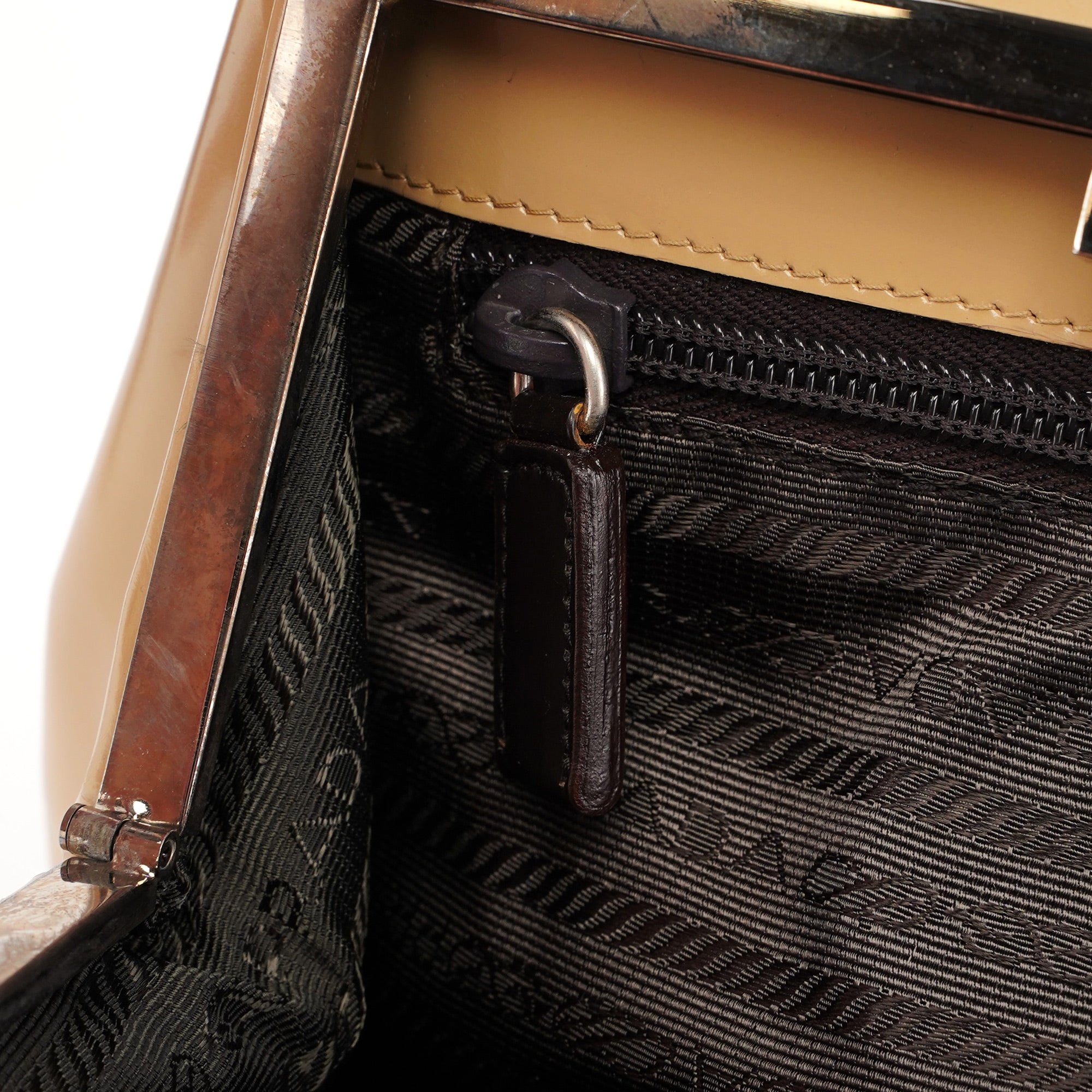 Beige Spazzolato Chic Bag