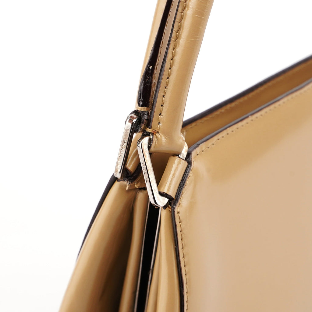 Beige Spazzolato Chic Bag