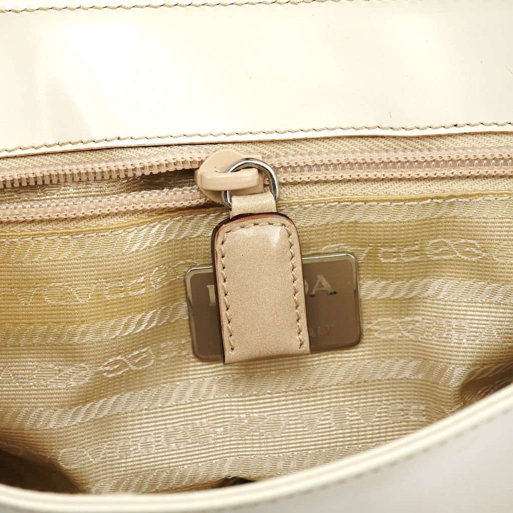Beige Spazzolato Crossbody Bag