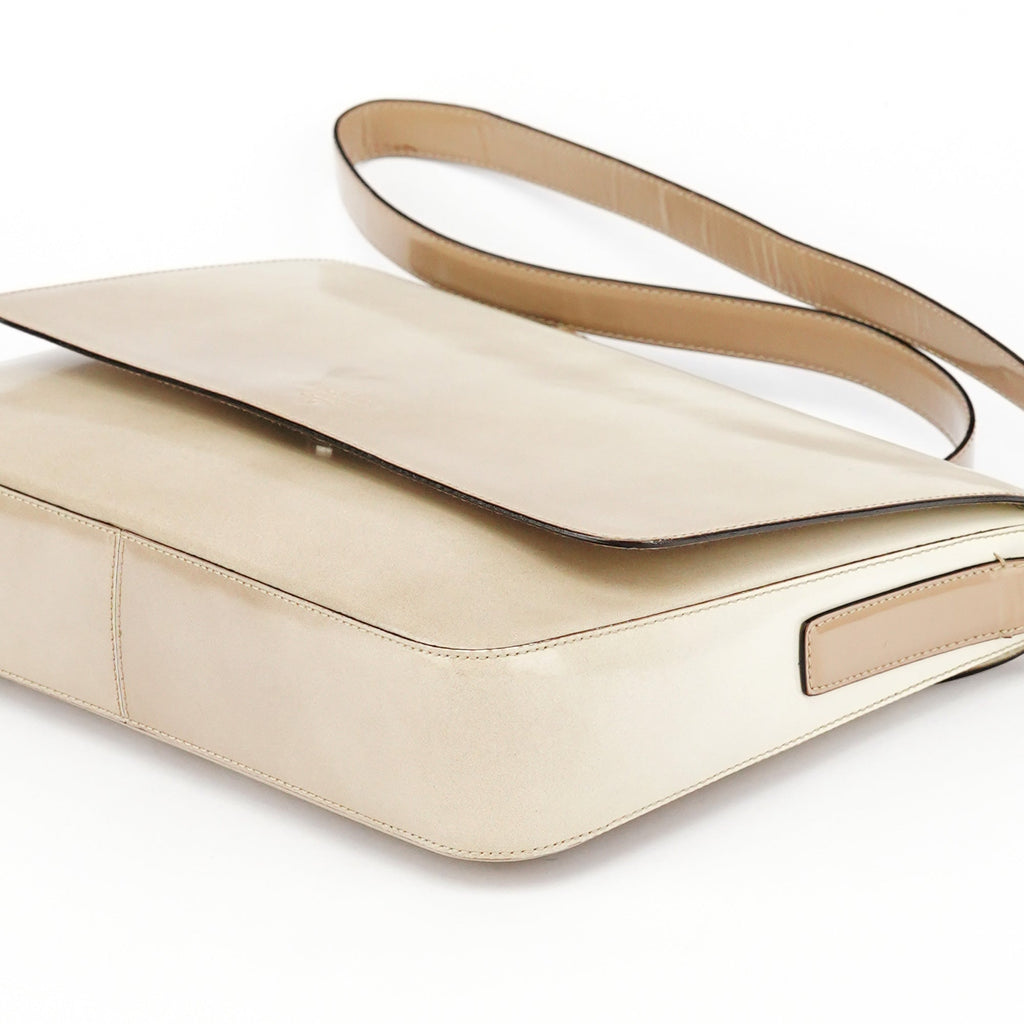 Beige Spazzolato Crossbody Bag
