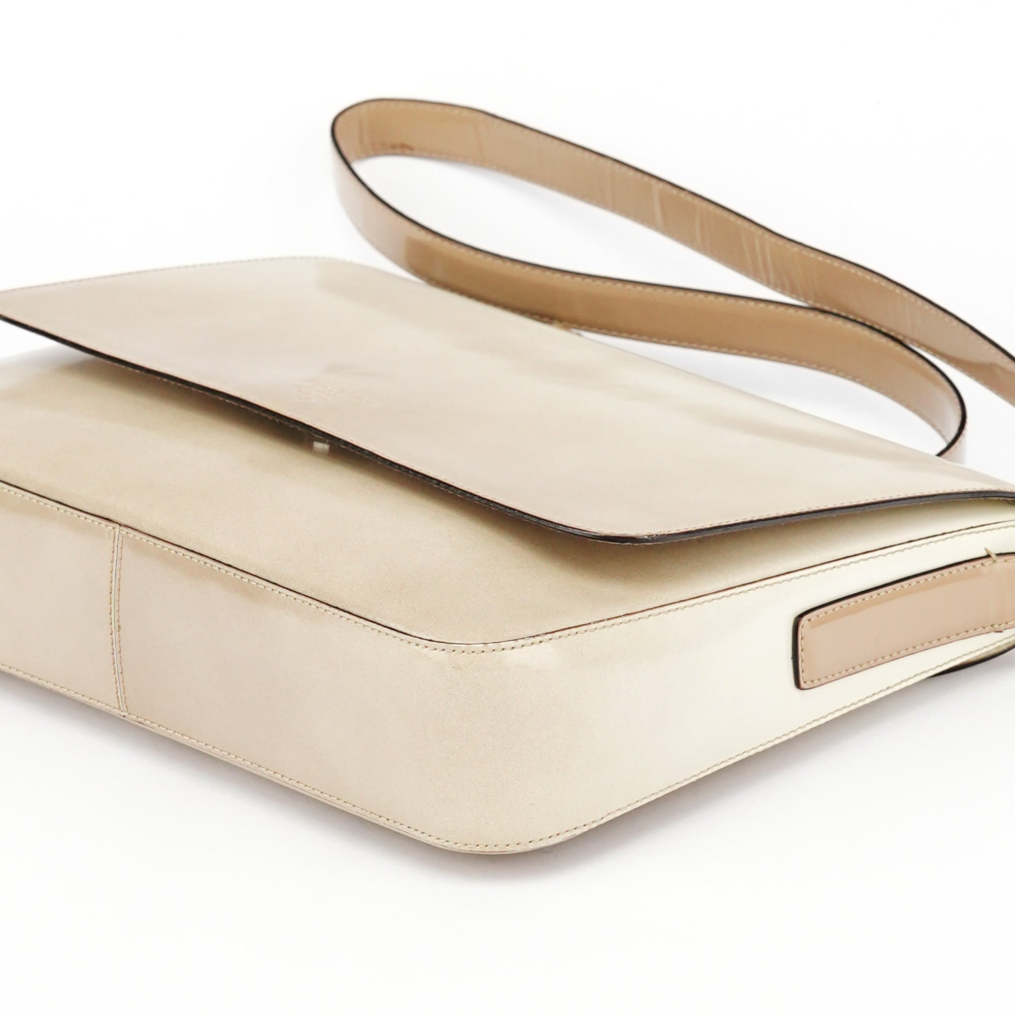 Beige Spazzolato Crossbody Bag