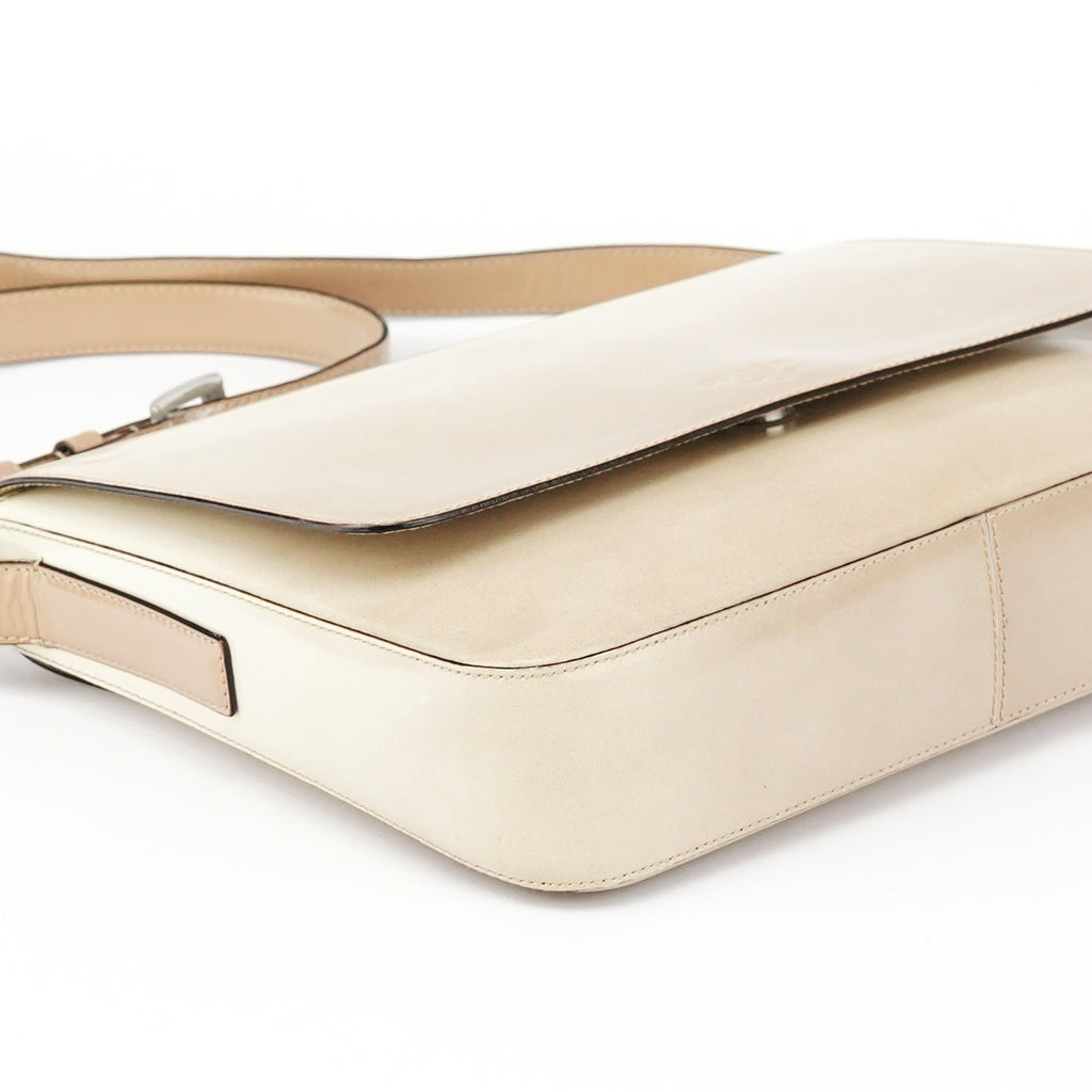Beige Spazzolato Crossbody Bag