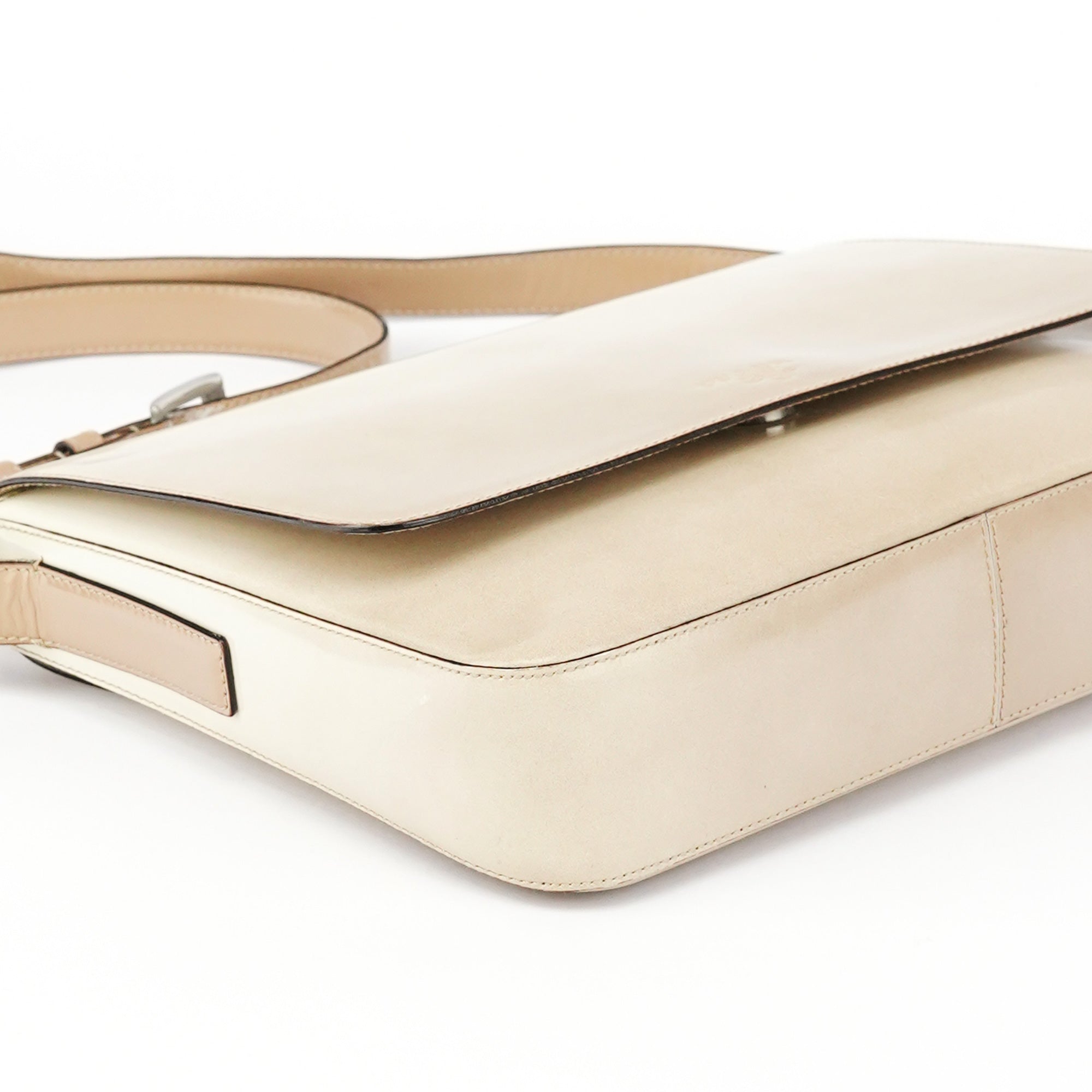 Beige Spazzolato Crossbody Bag