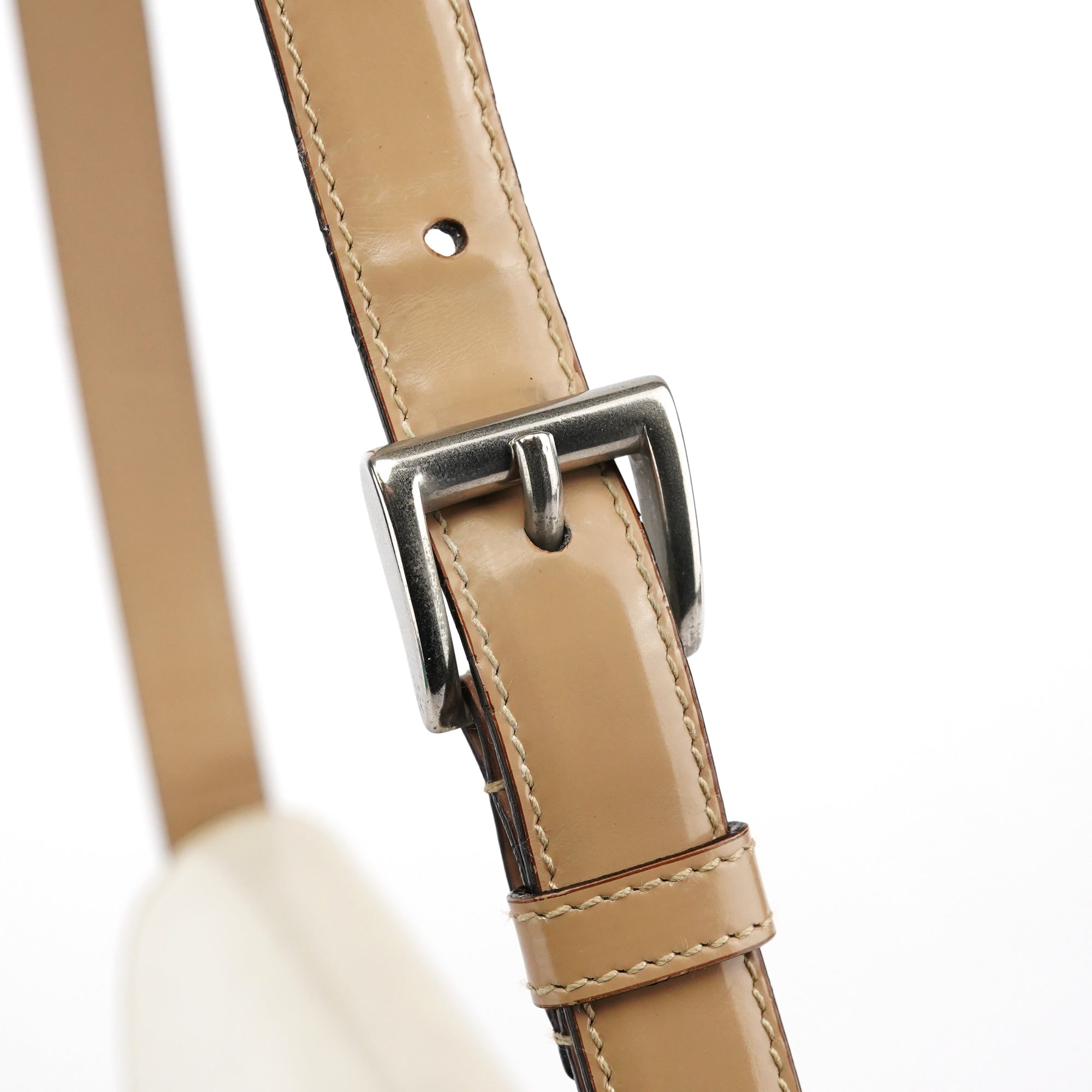 Beige Spazzolato Crossbody Bag