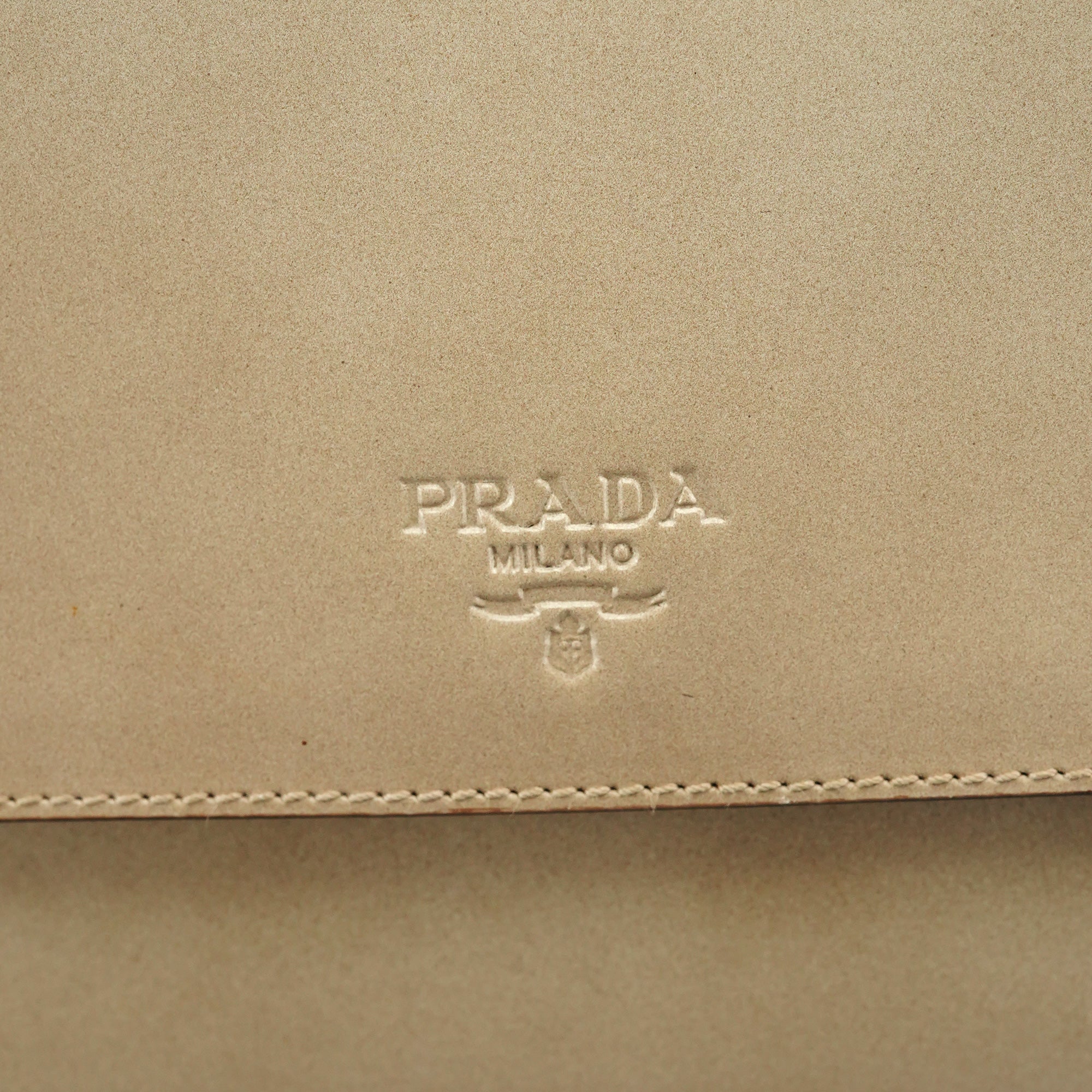 Beige Spazzolato Crossbody Bag