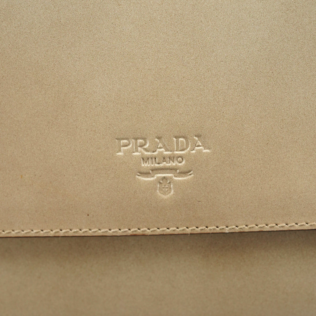Beige Spazzolato Crossbody Bag