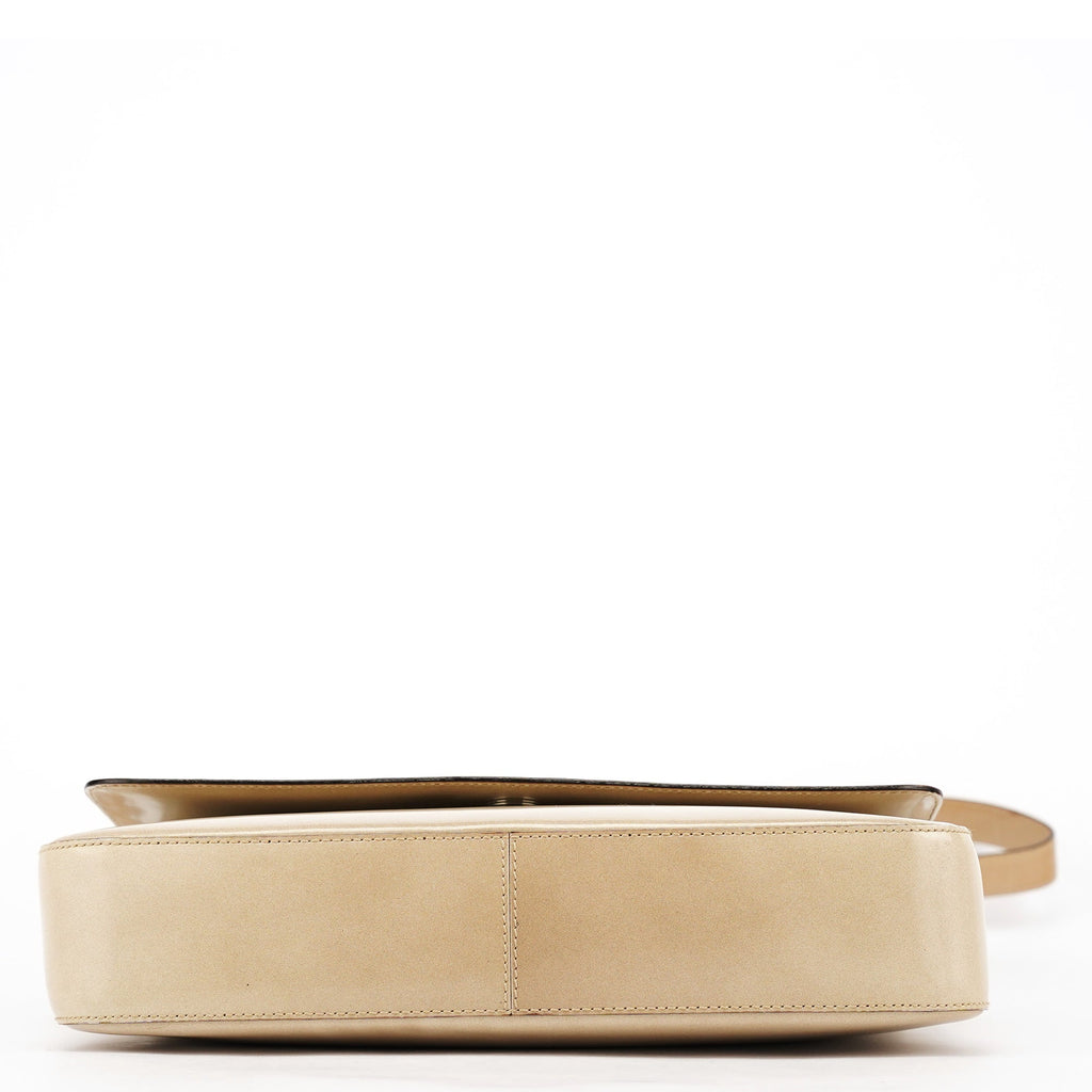 Beige Spazzolato Crossbody Bag