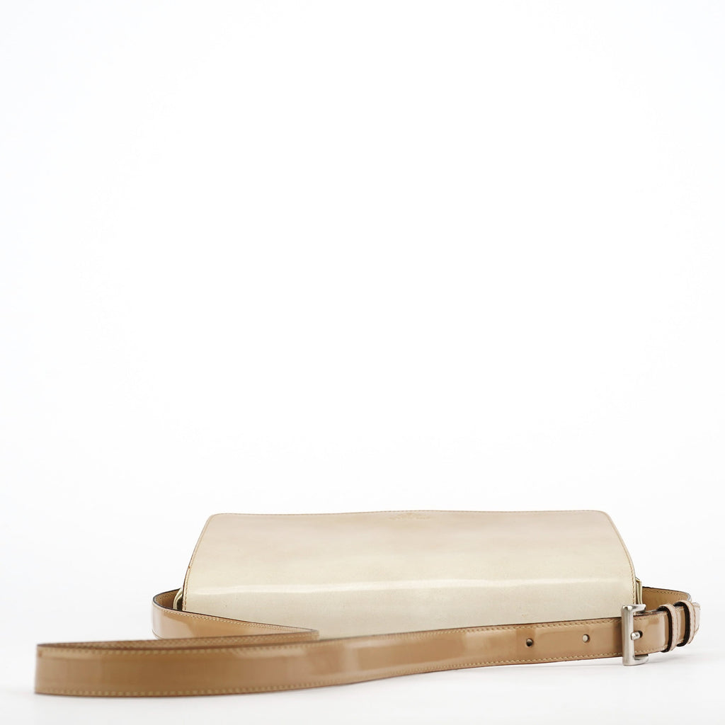 Beige Spazzolato Crossbody Bag