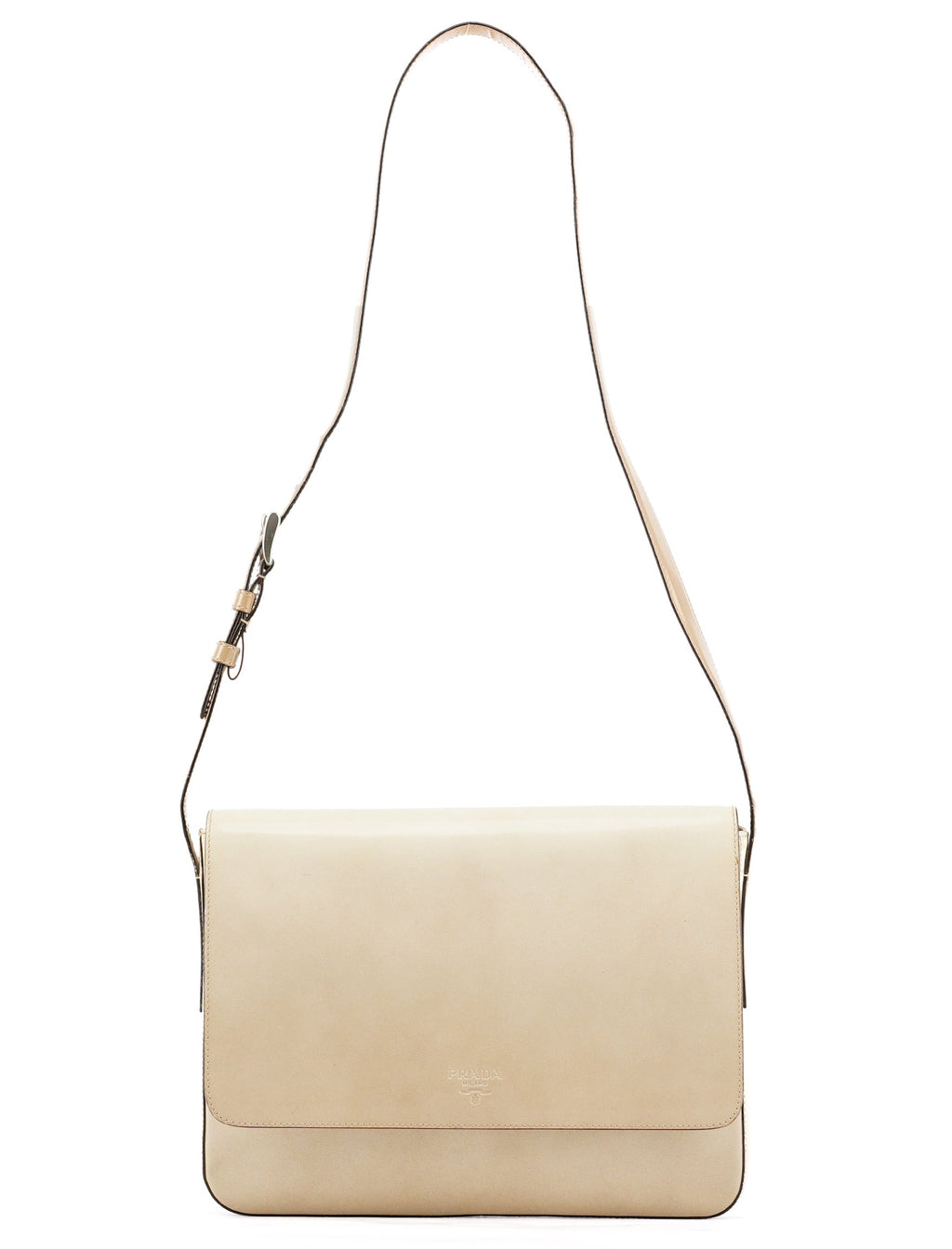 Beige Spazzolato Crossbody Bag