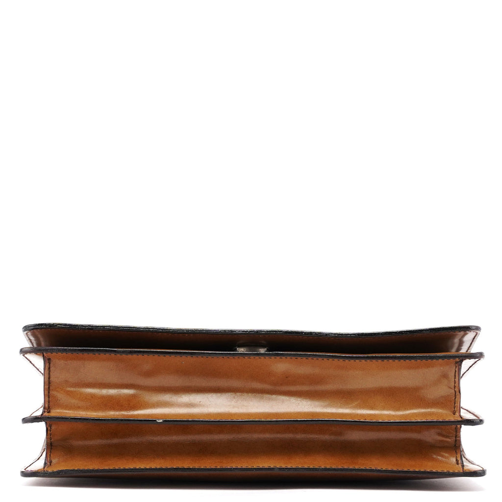 Beige Spazzolato Flap Handbag