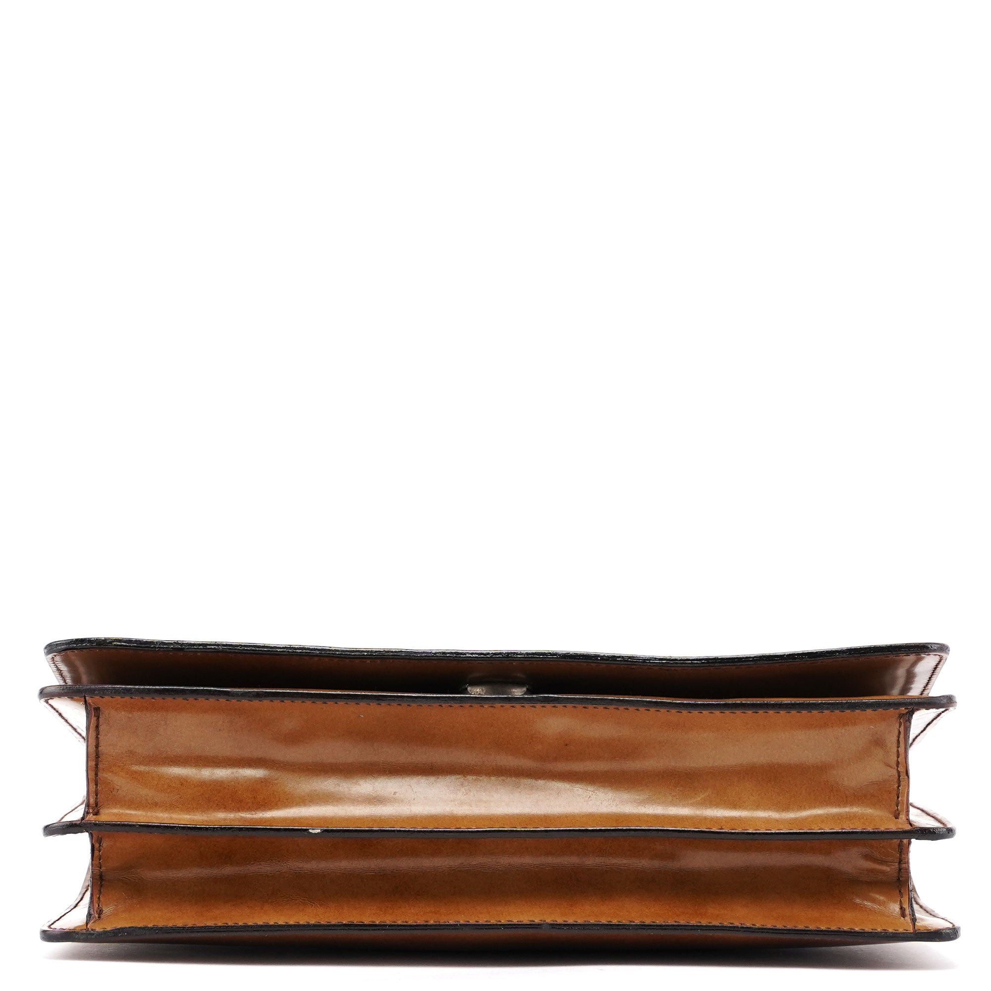 Beige Spazzolato Flap Handbag