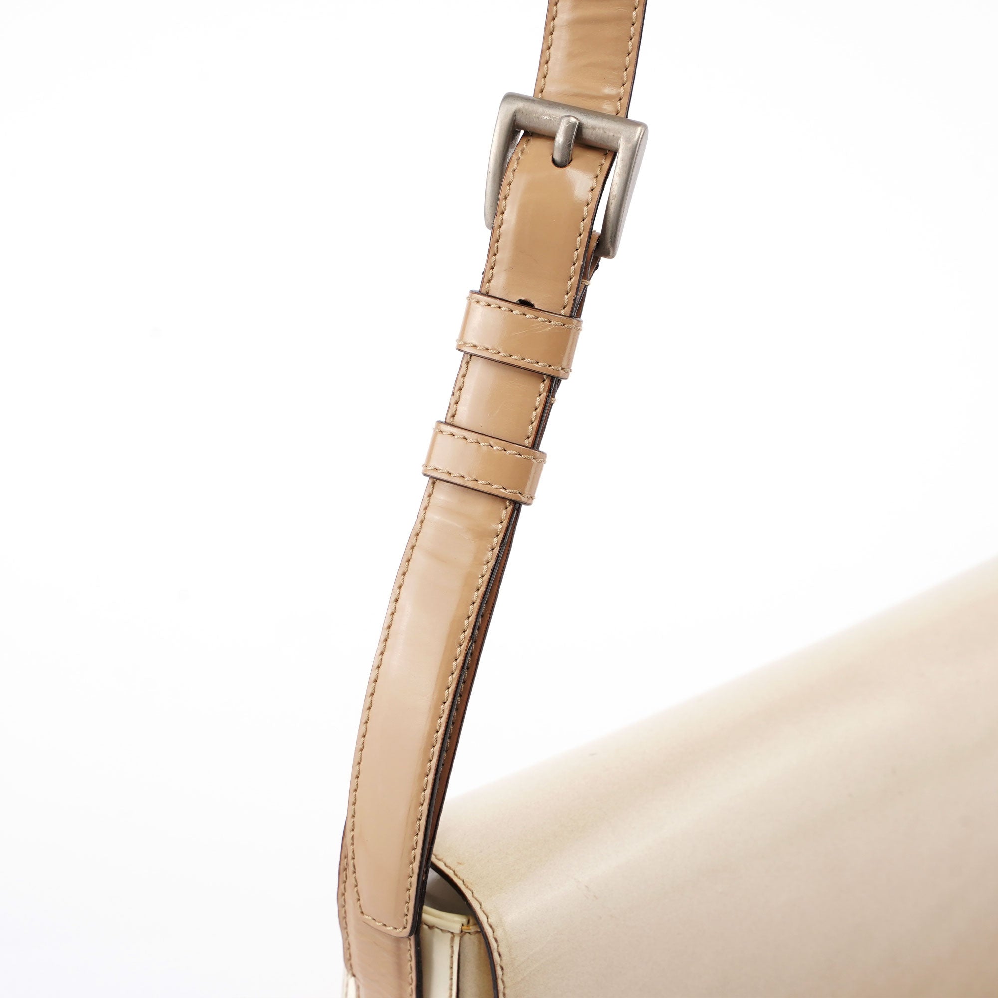 Beige Spazzolato Shoulder Bag