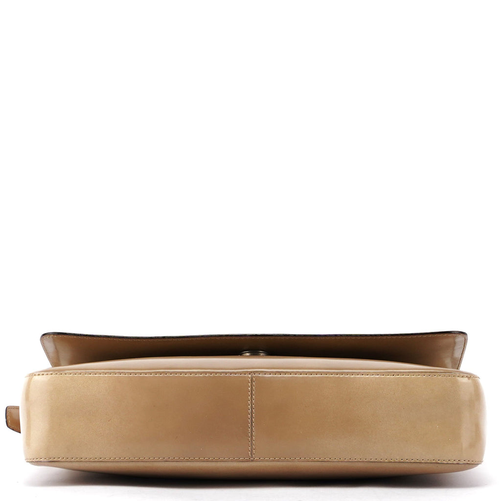 Beige Spazzolato Shoulder Bag