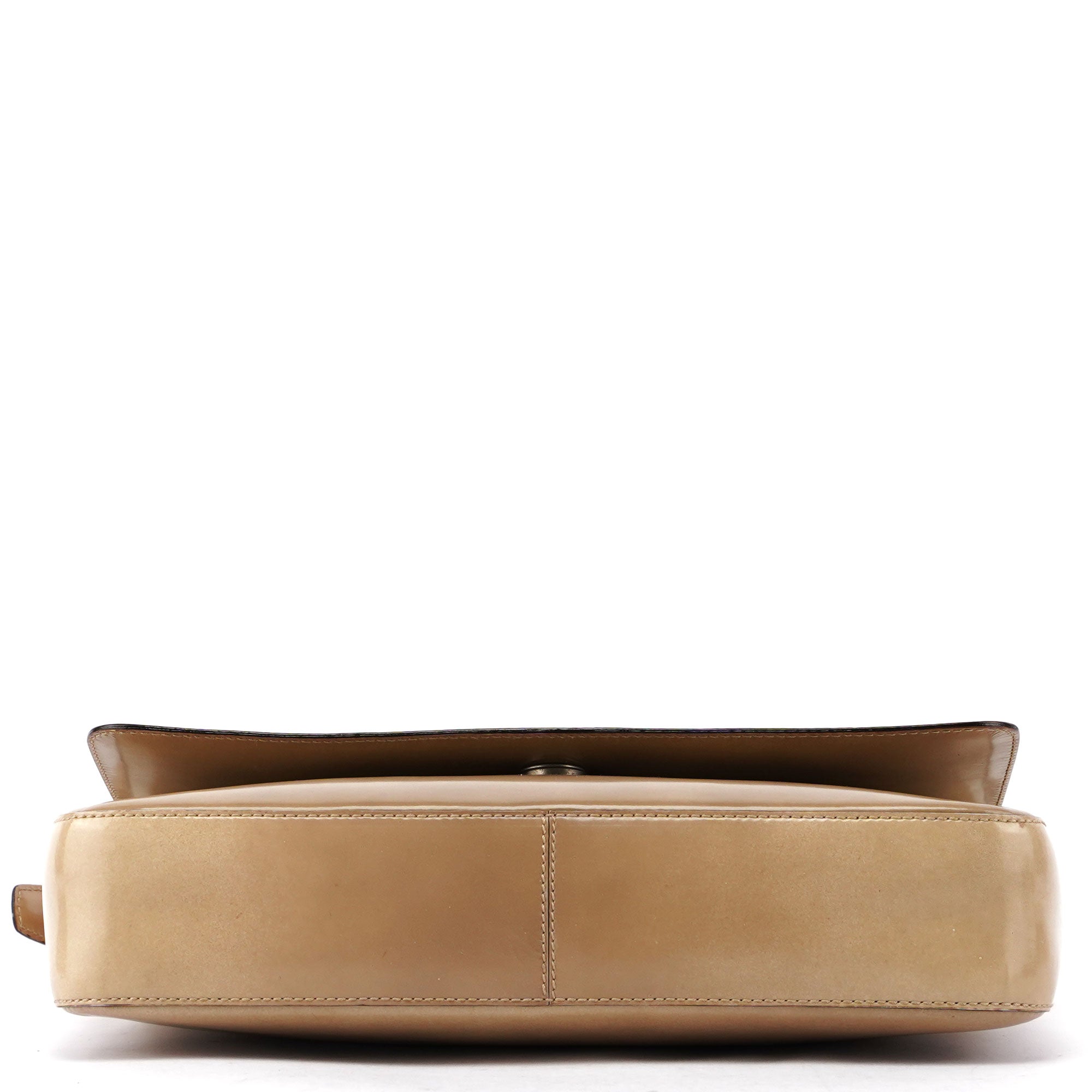Beige Spazzolato Shoulder Bag