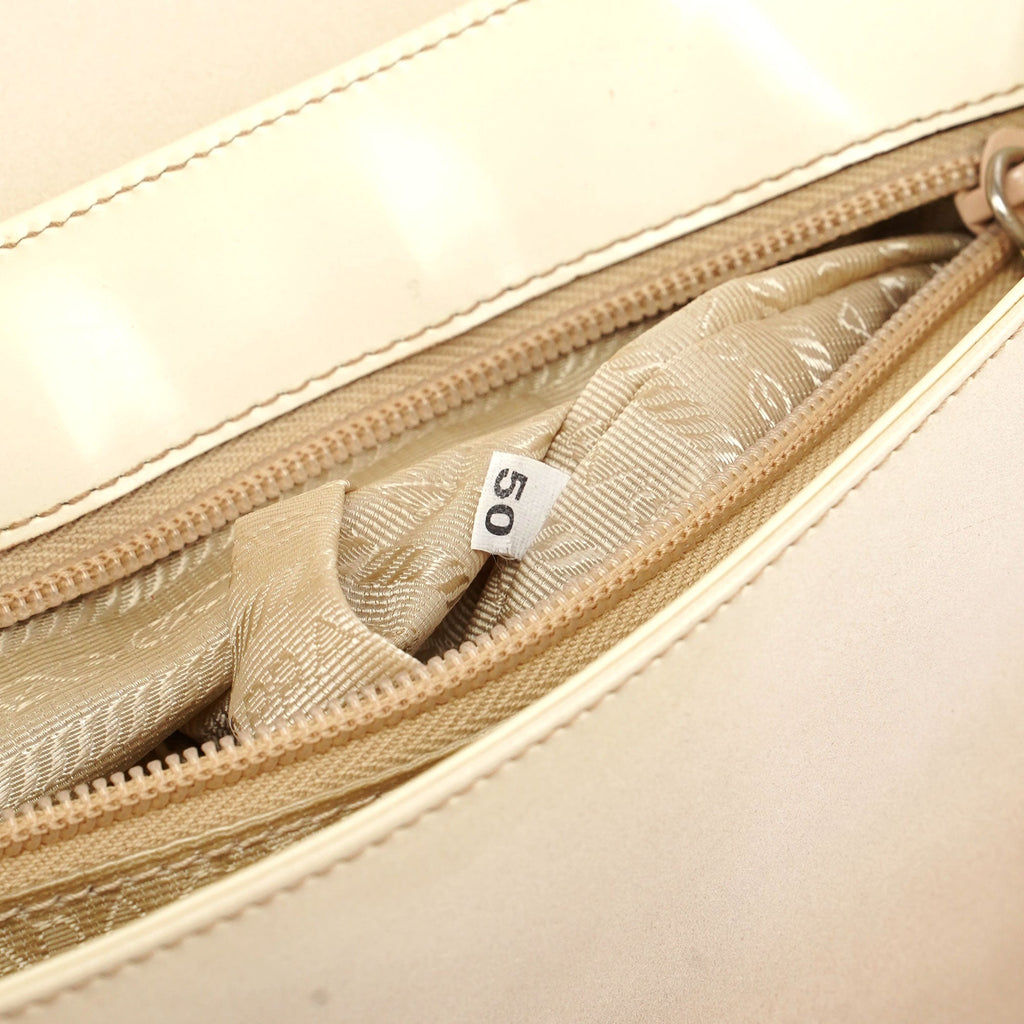 Beige Spazzolato Shoulder Bag