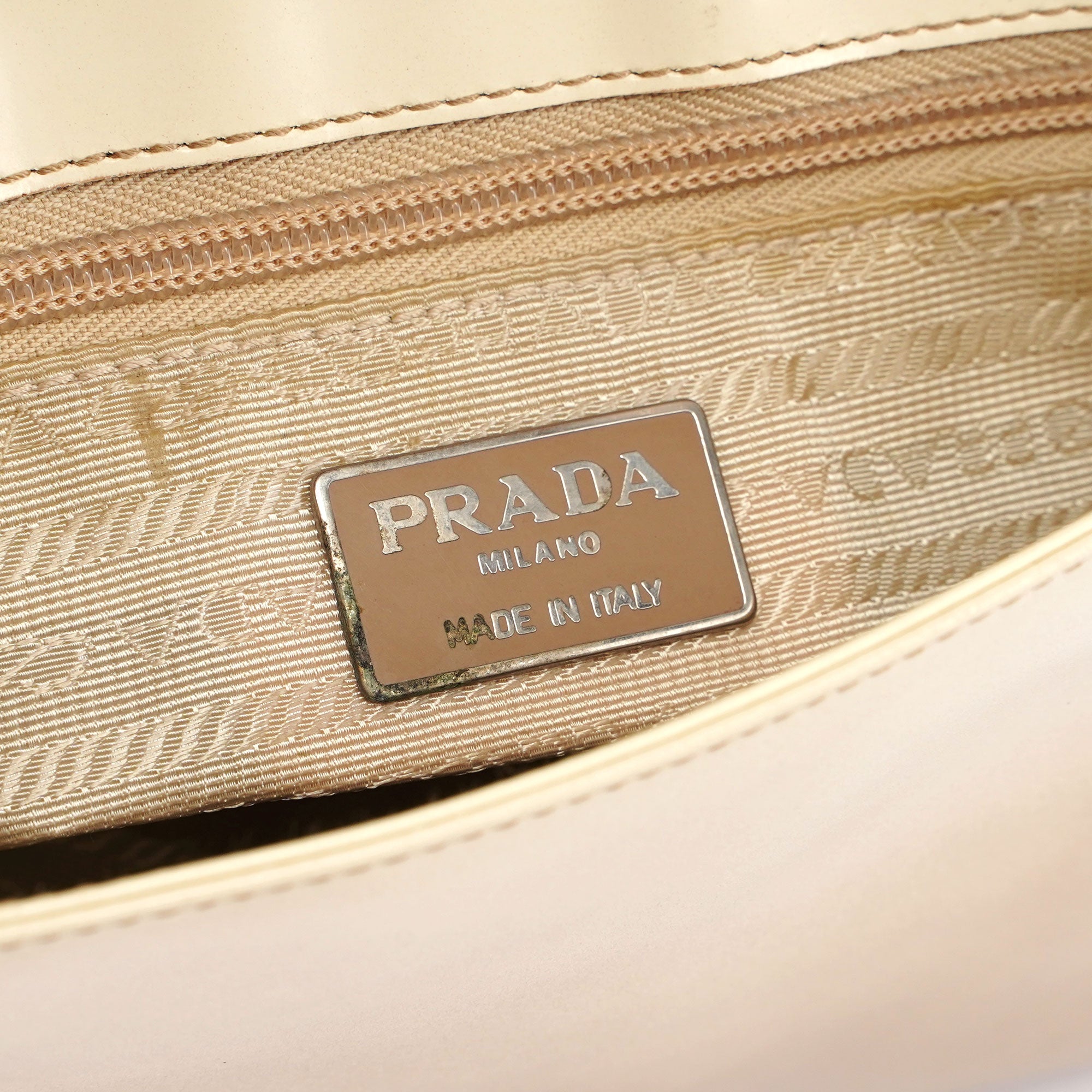 Beige Spazzolato Shoulder Bag