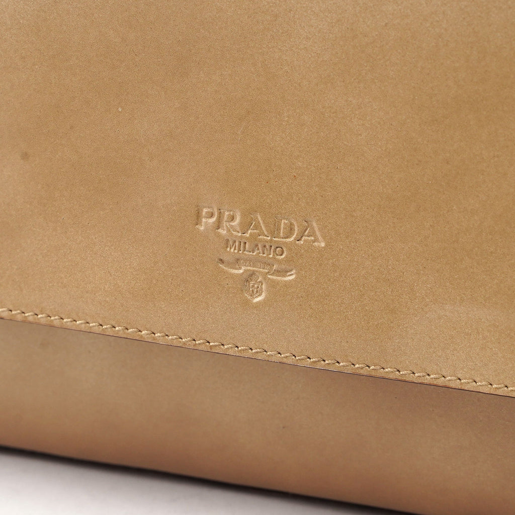 Beige Spazzolato Shoulder Bag